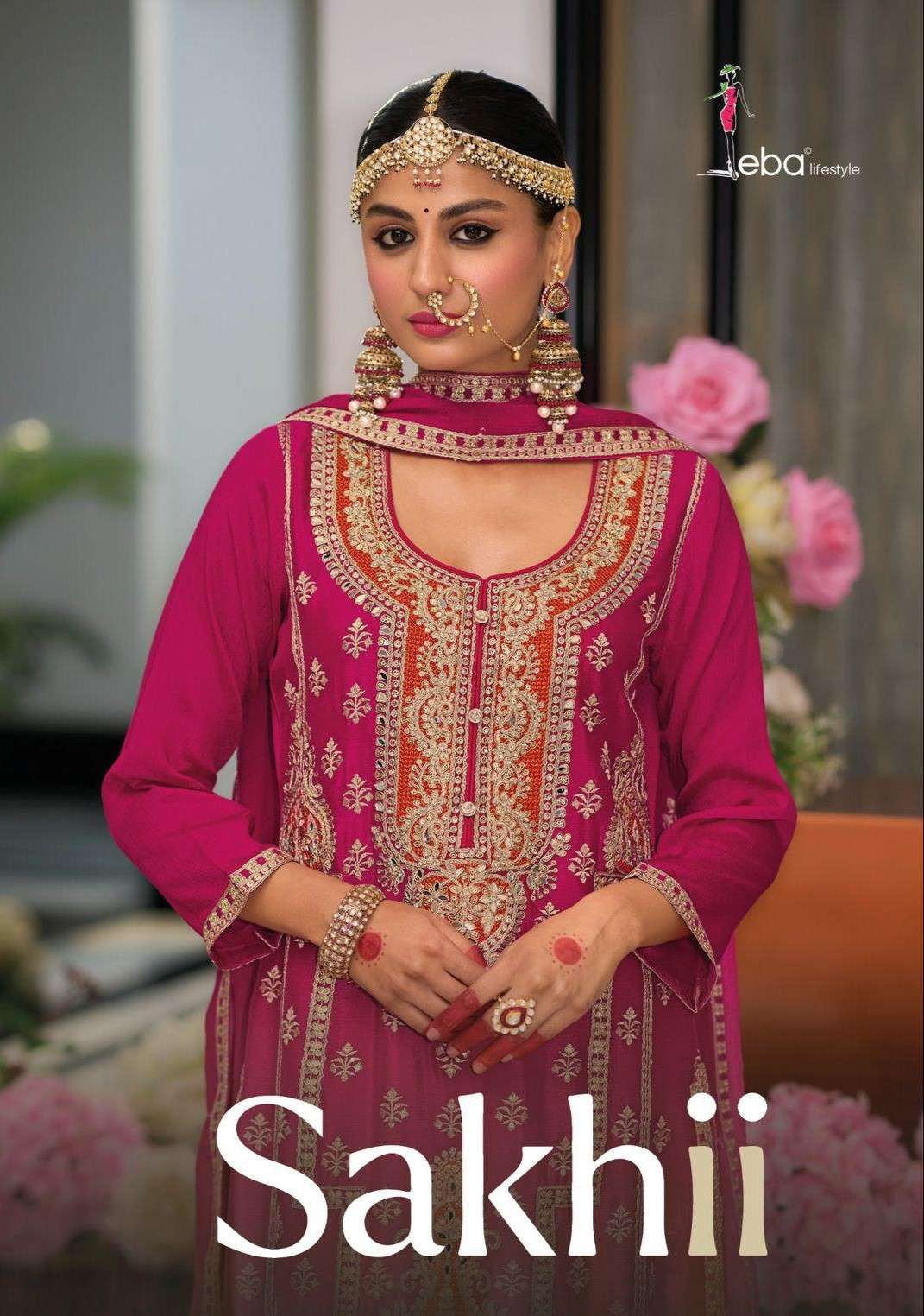 SAKHI SERIES 1725 OR 1726 BY EBA LIFESTYLE READY PLAZO SUITS 