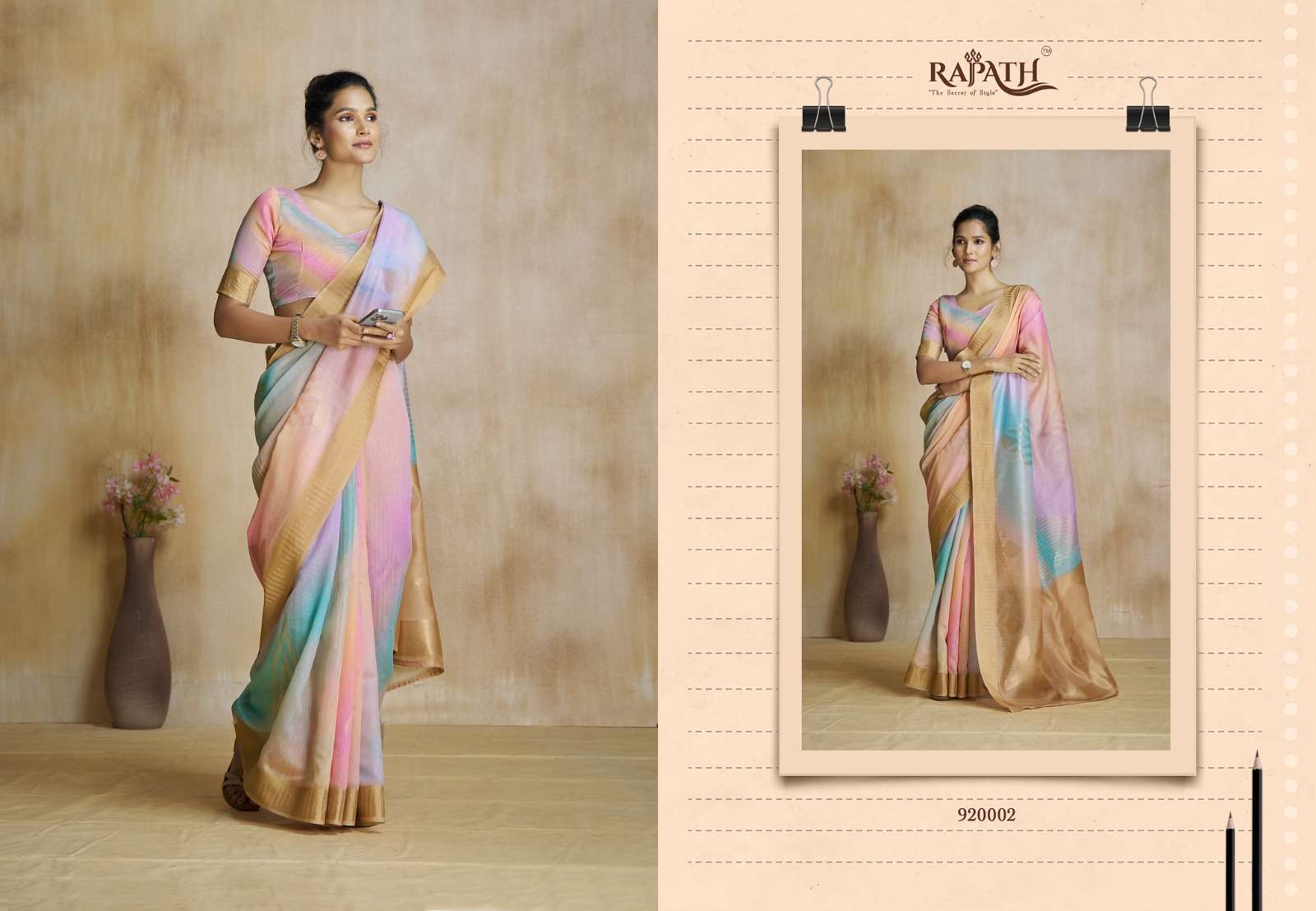 Watermelon silk by rajpath silk saree
