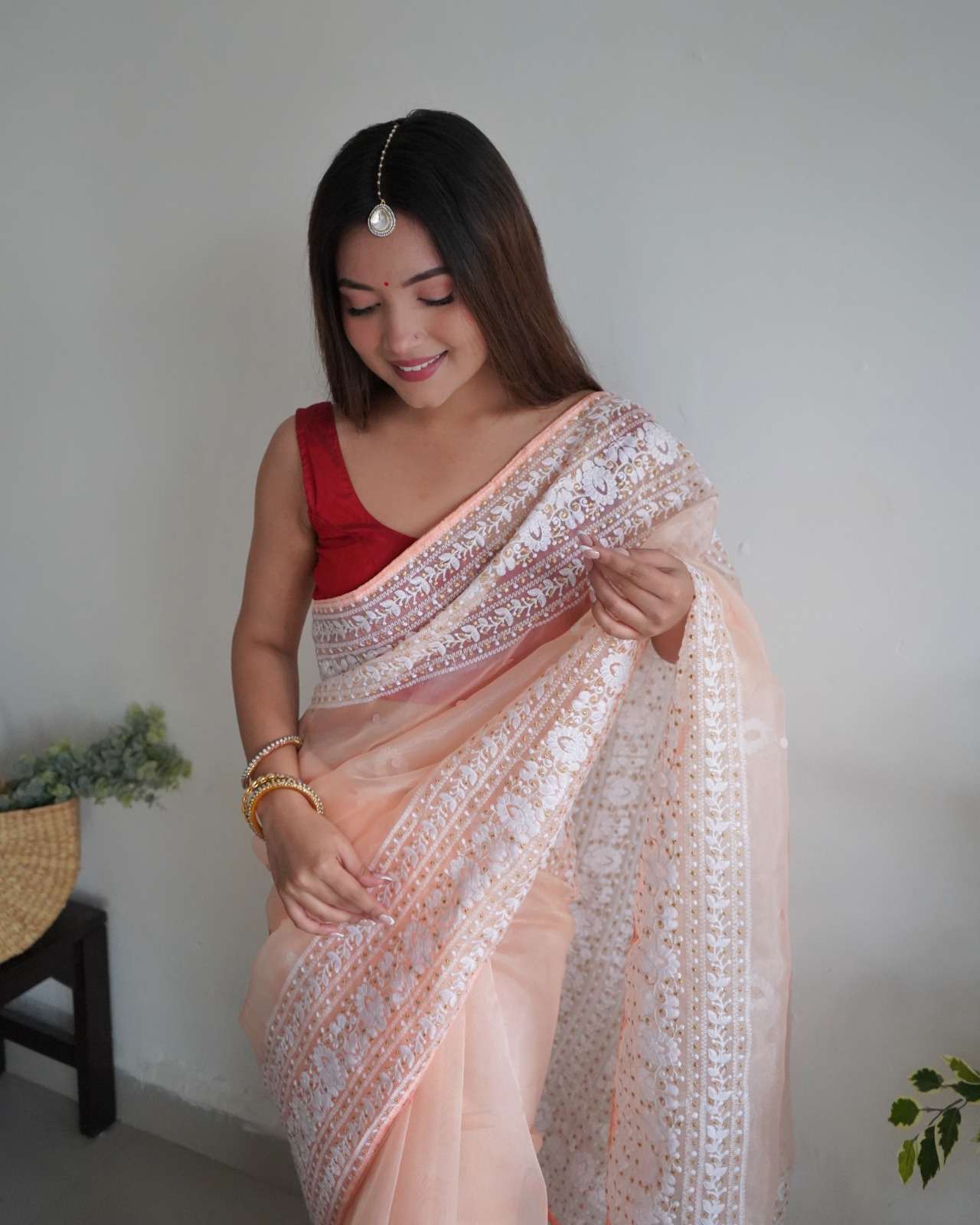 Chikani Organza gold zari  saree collection manufacturer surat 