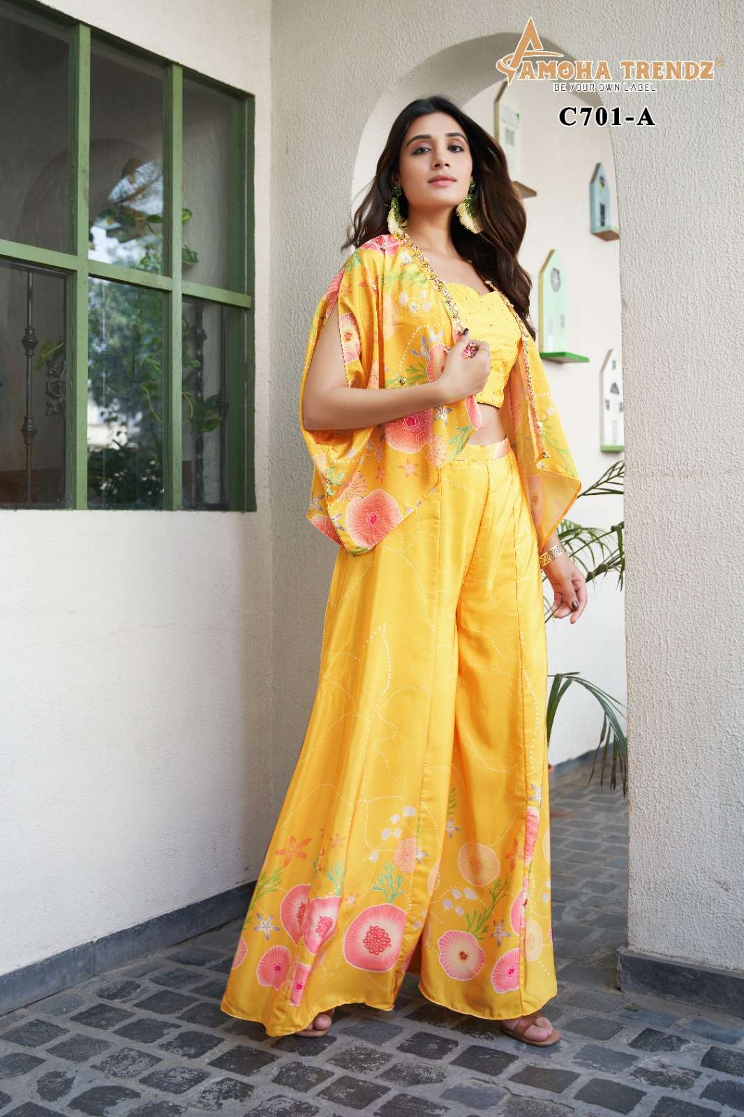 DESIGN NO C701READYMADE CROP TOP by amoha trendz  Printed suit collection manufacturer surat 