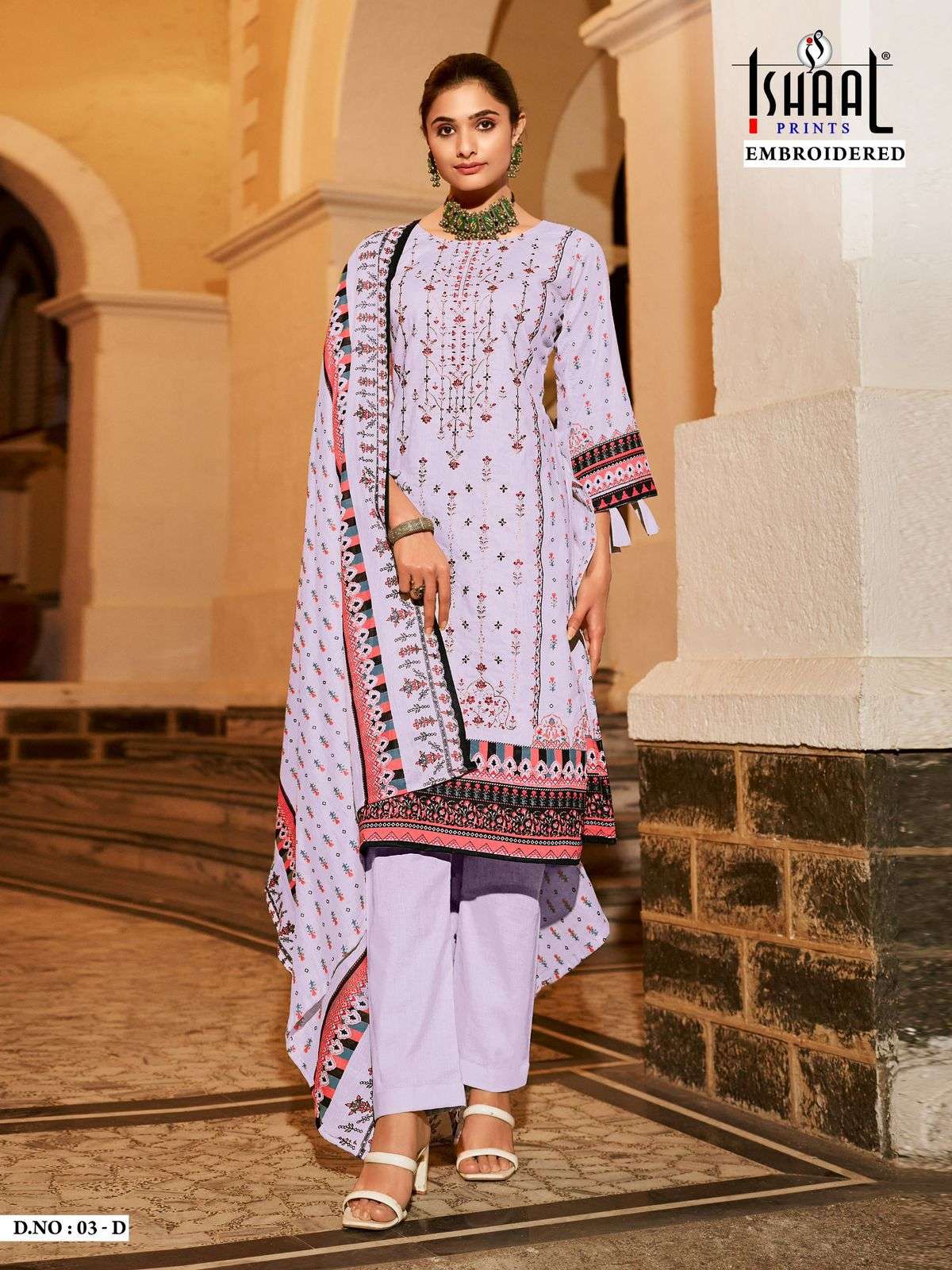  ISHAAL PRINTS D.no 03 Luxury lawn creation manufacturer surat 