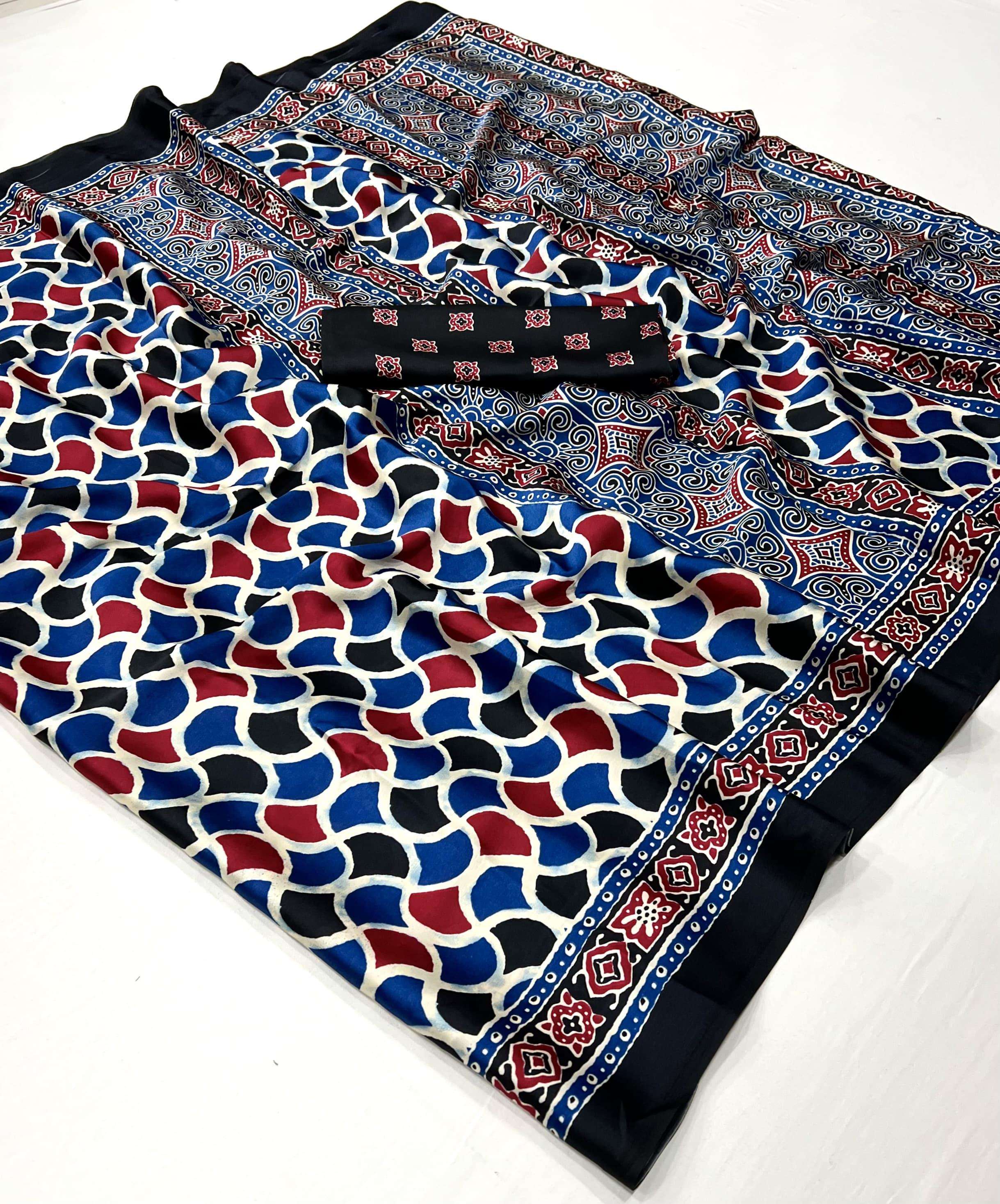 KAJARAKH by rajtex Printed saree creation manufacturer surat 