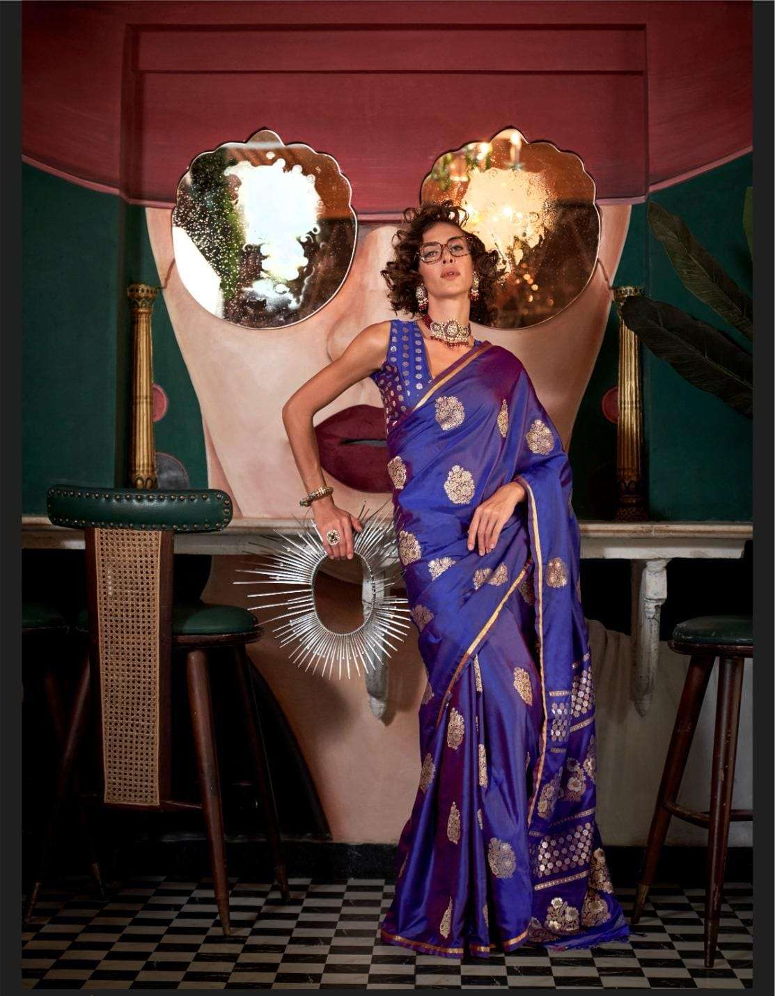 KANTHKALA TOPZ by rajtex PURE SATIN WEAVING SILK saree creation manufacturer surat 