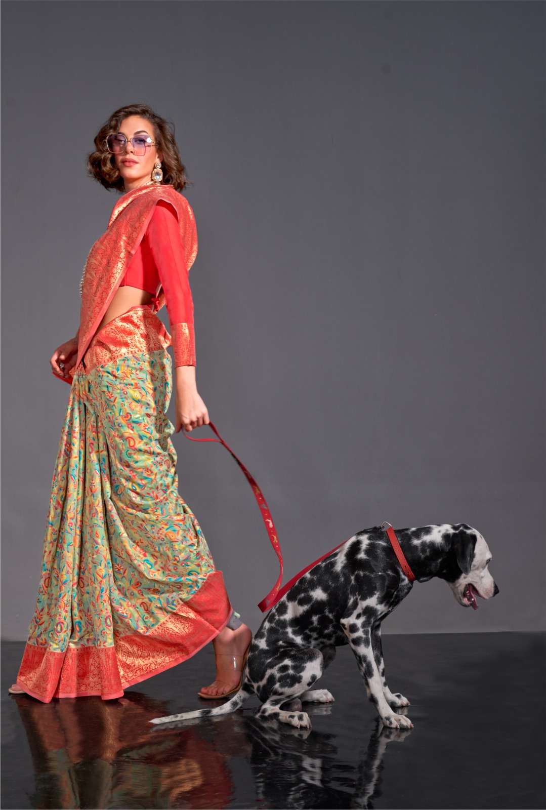 KNAAZ SILK by rajtax KASHMIRI modal saree creation manufacturer surat 