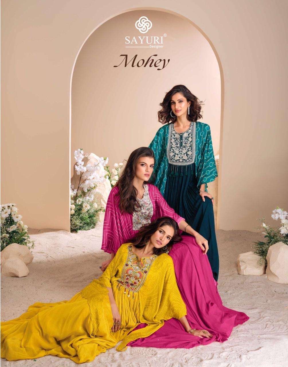 mohey series 5690 to 5692 by sayuri designer kaftan style gown collection 