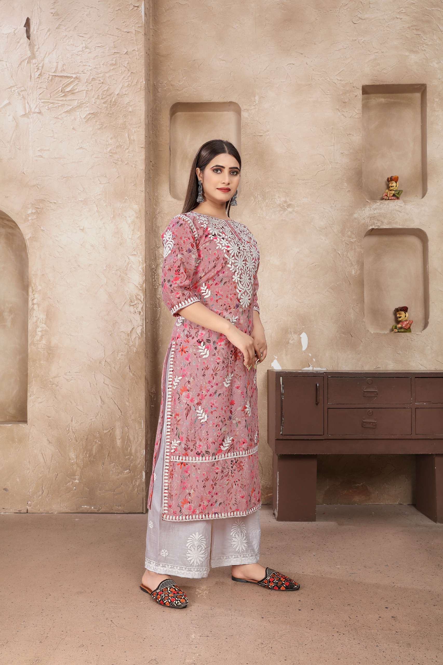 Rasika Heavy Cotton Chikankari kurti collection manufacturer surat 