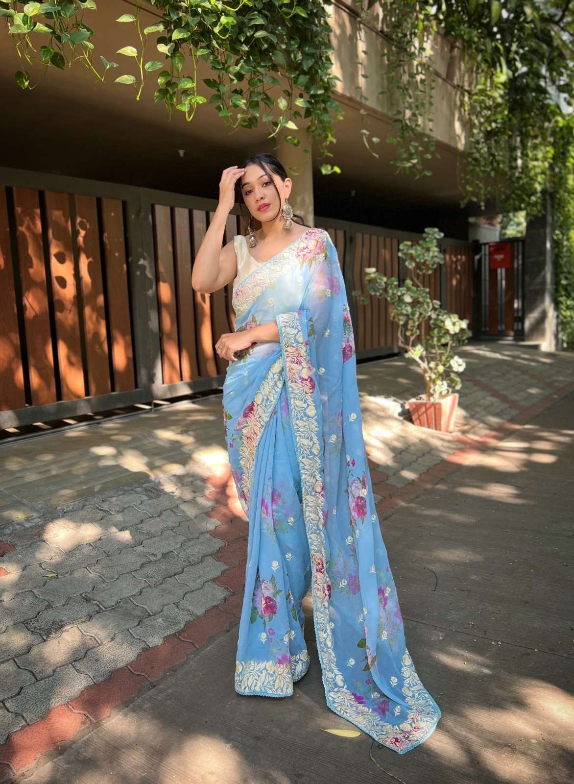 Subh laxmi Pure georgett silk saree collection manufacturer surat 