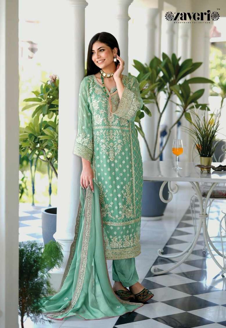 Aanaya by Zaveri soft organza  Suit collection manufacturer surat 