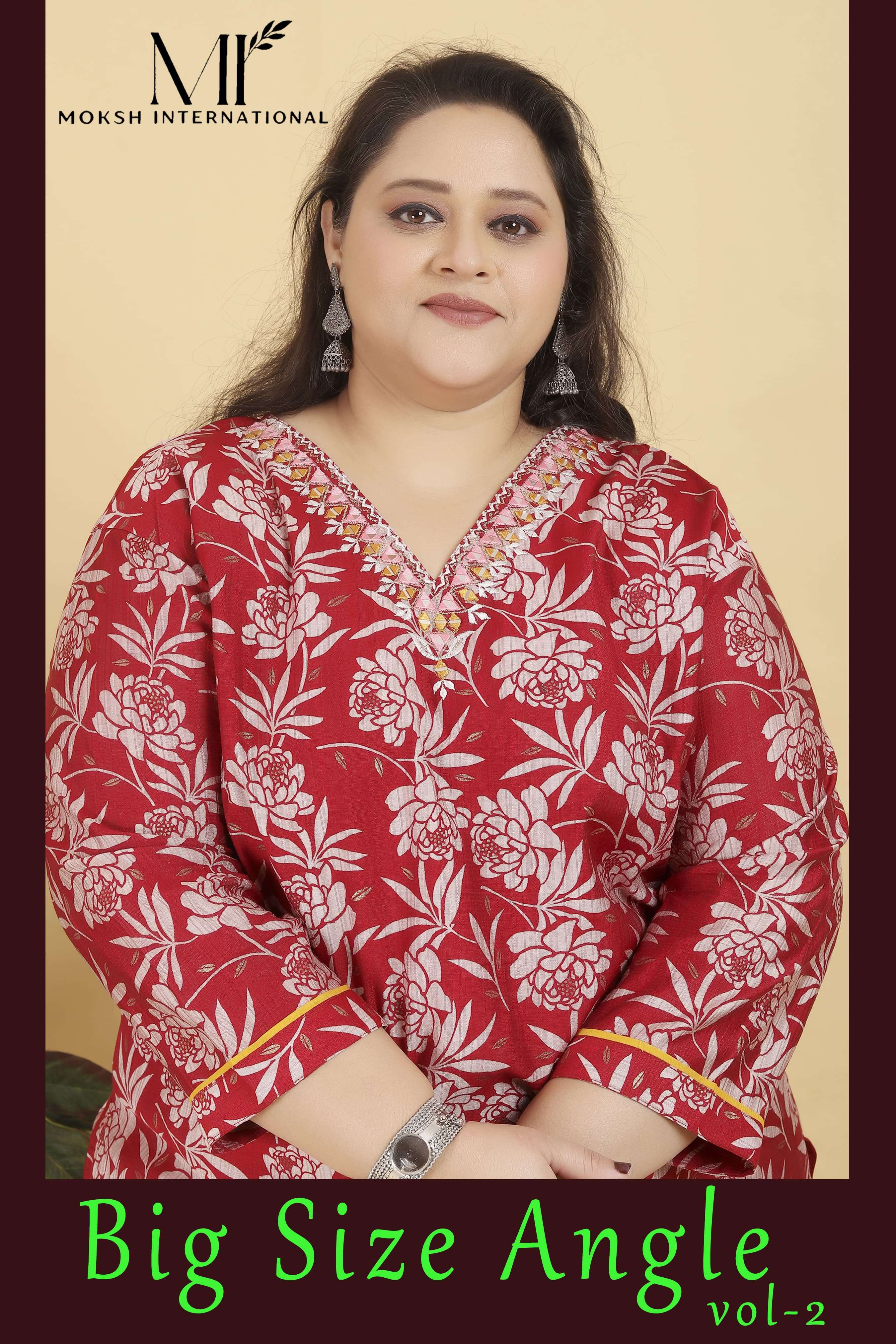 Big Size Angle VOL 2 D no 8640 And 8642 By Moksh International kurti collection manufacturer surat 