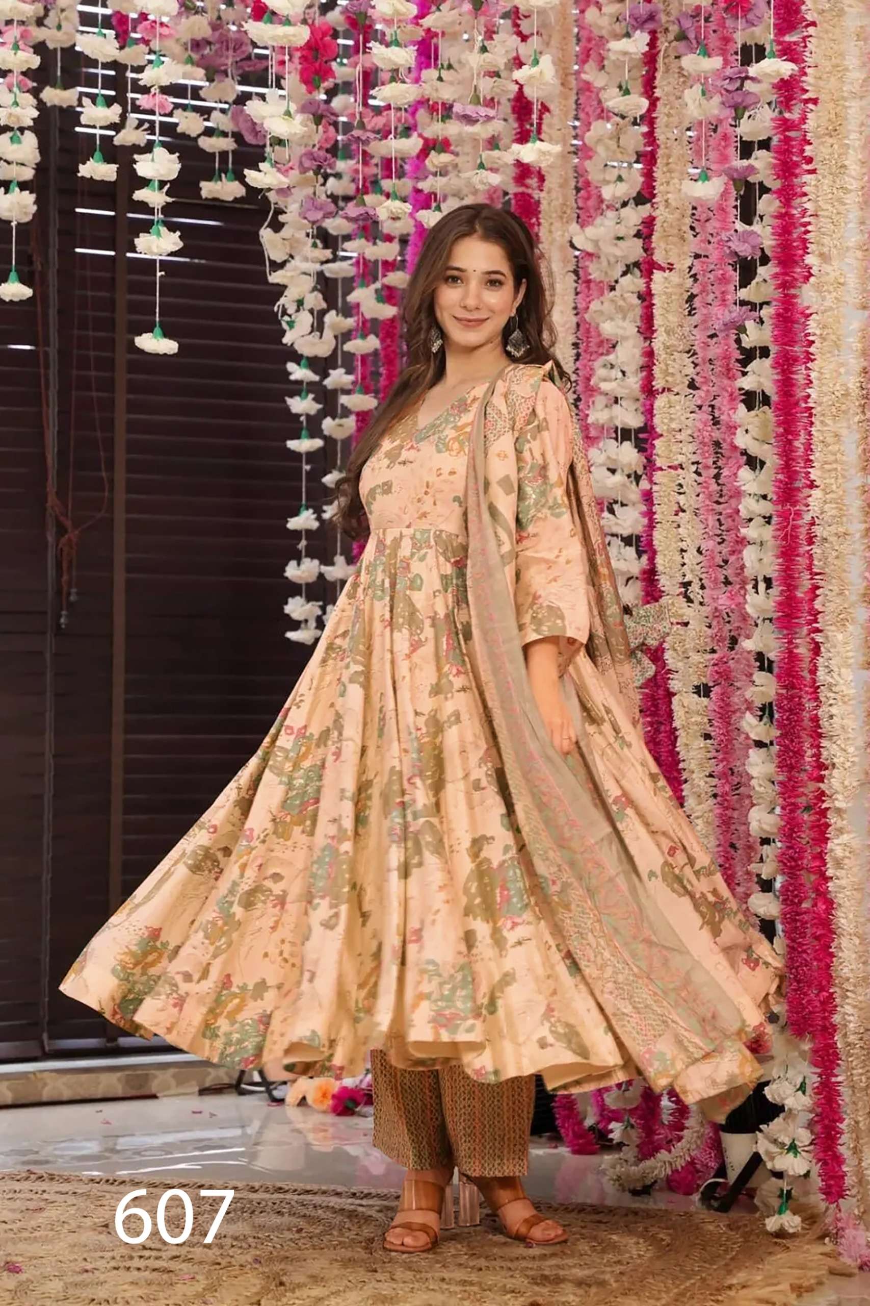 Clora vol 6 anarkali digital print suit collection manufacturer surat 