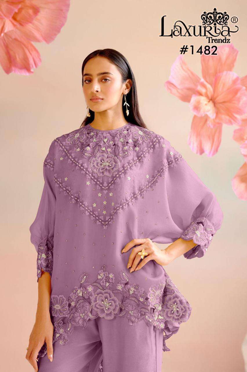 D No 1482 by laxuria trendz Kaftan suit collection manufacturer surat 