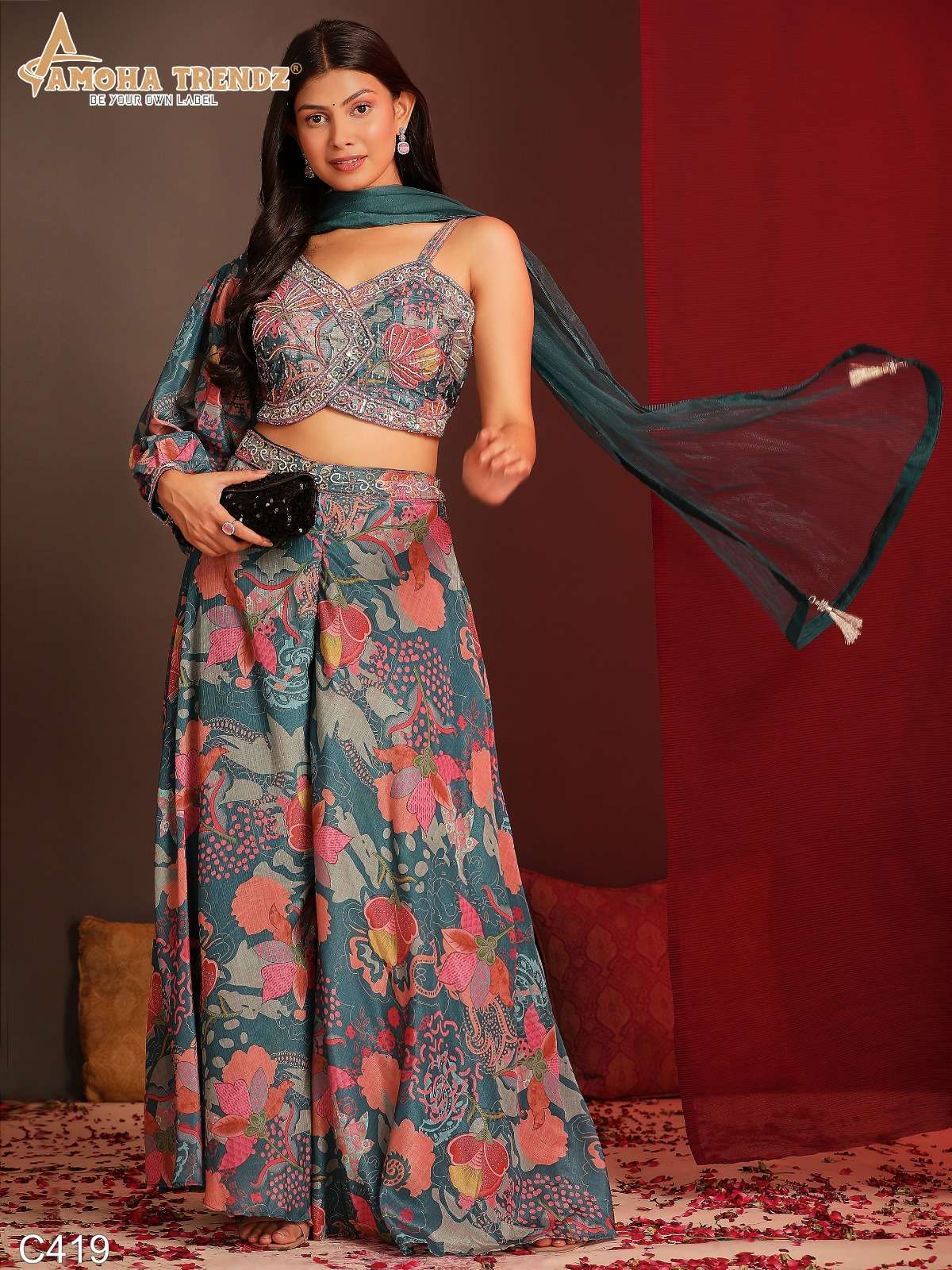 DESIGN N  C419 by Amoha trendz  READYMADE  CROP TOP collection manufacturer surat   