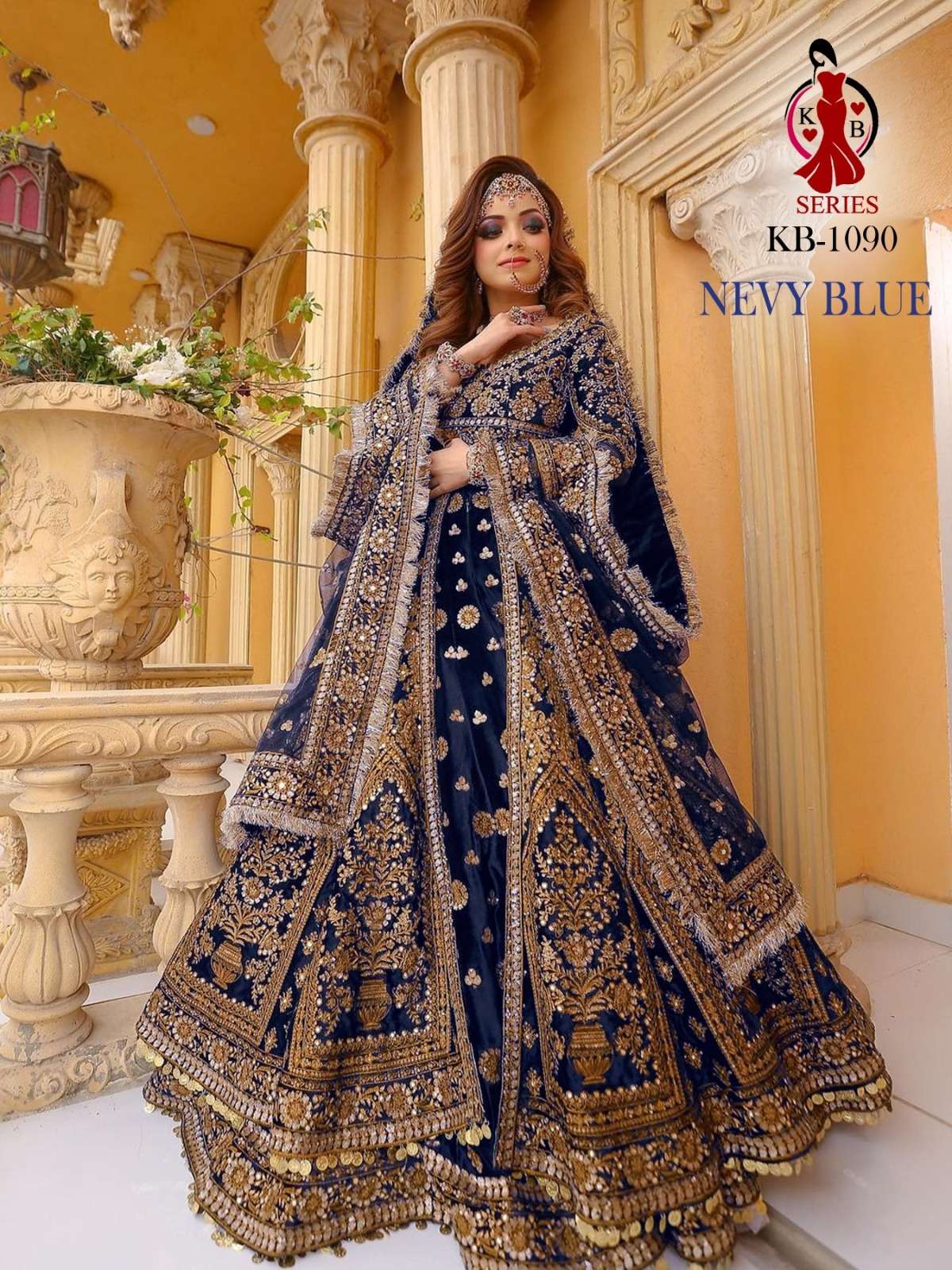 Design  no  KB 1090  LEHENGA collection manufacturer surat 