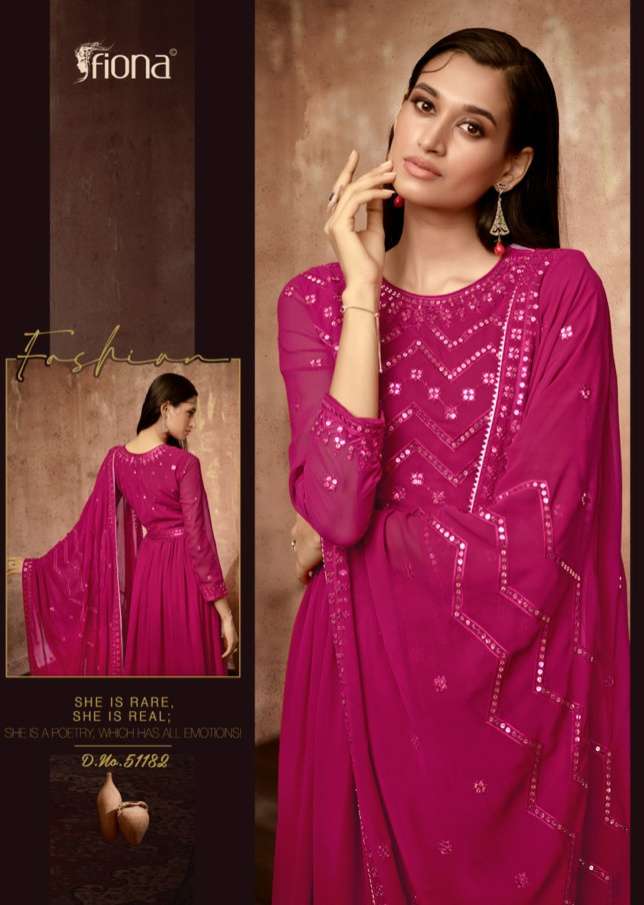 FIONA HEAVY GORGETTE GOWN collection manufacturer surat   