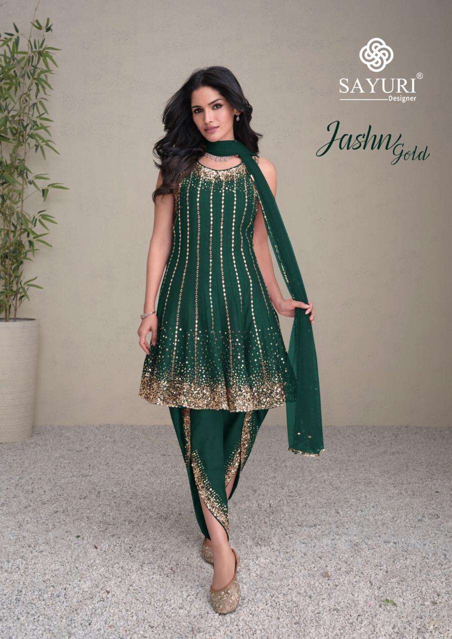 JASHN GOLD by SAYURI DESIGNER PREMIUM SILK suit collection manufacturer surat 