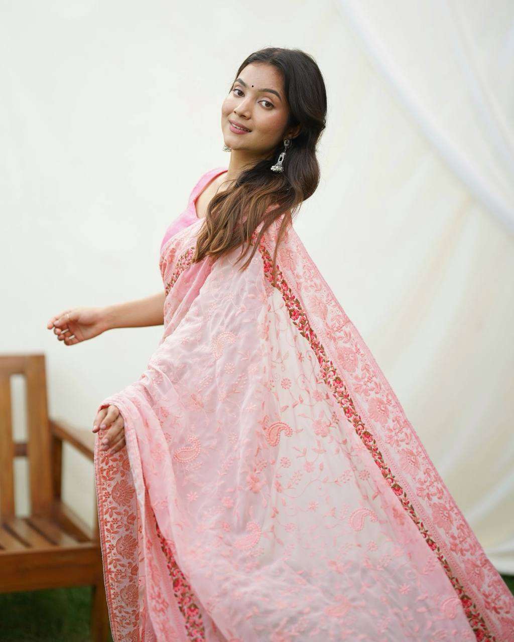 JASMINE Pure georgett silk saree collection manufacturer surat 