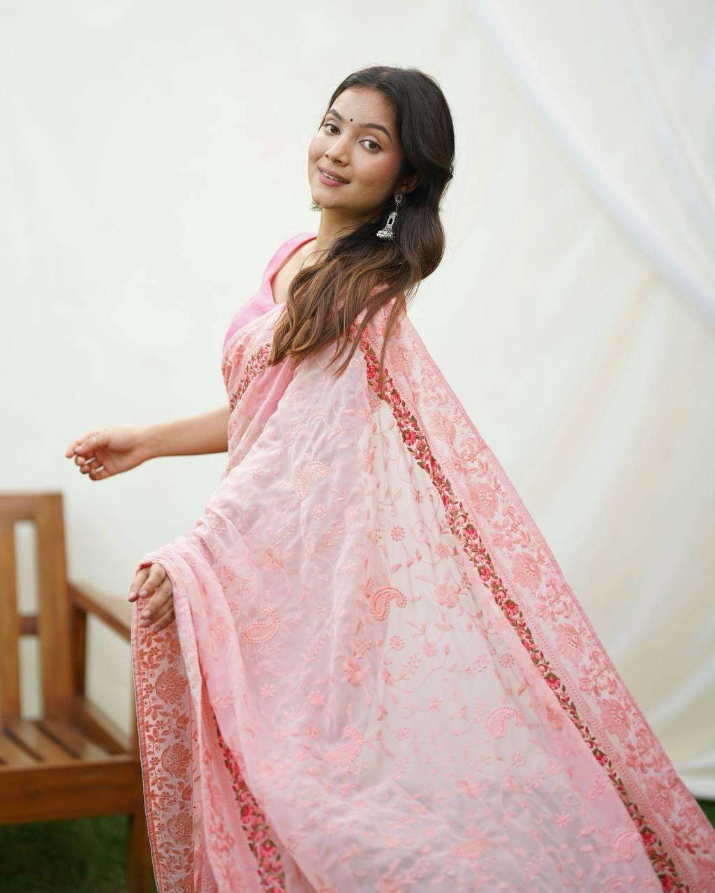 JASMINEs Pure georgett silk saree collection manufacturer surat 