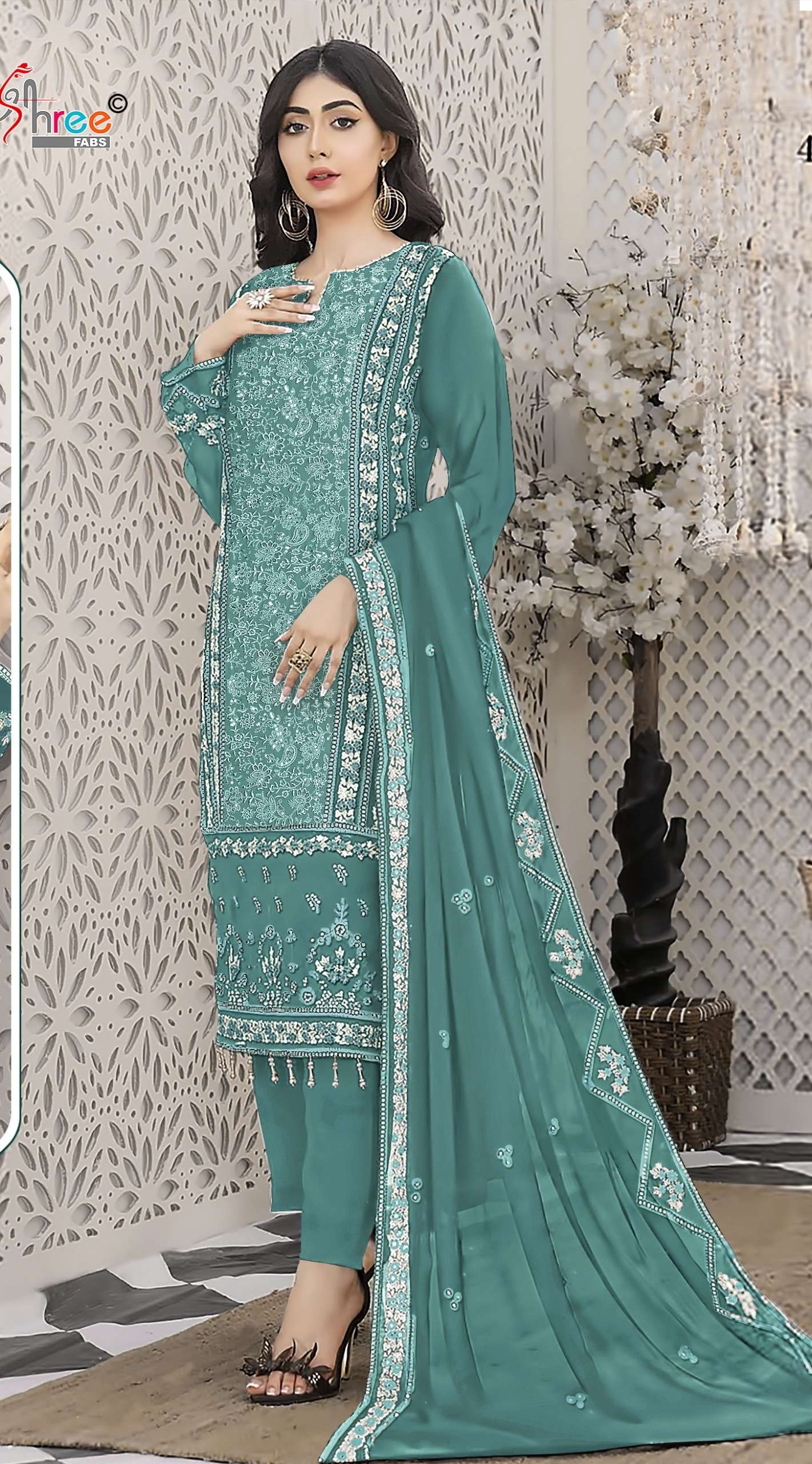 K 5079 fox jeorgett suit collection manufacturer surat 