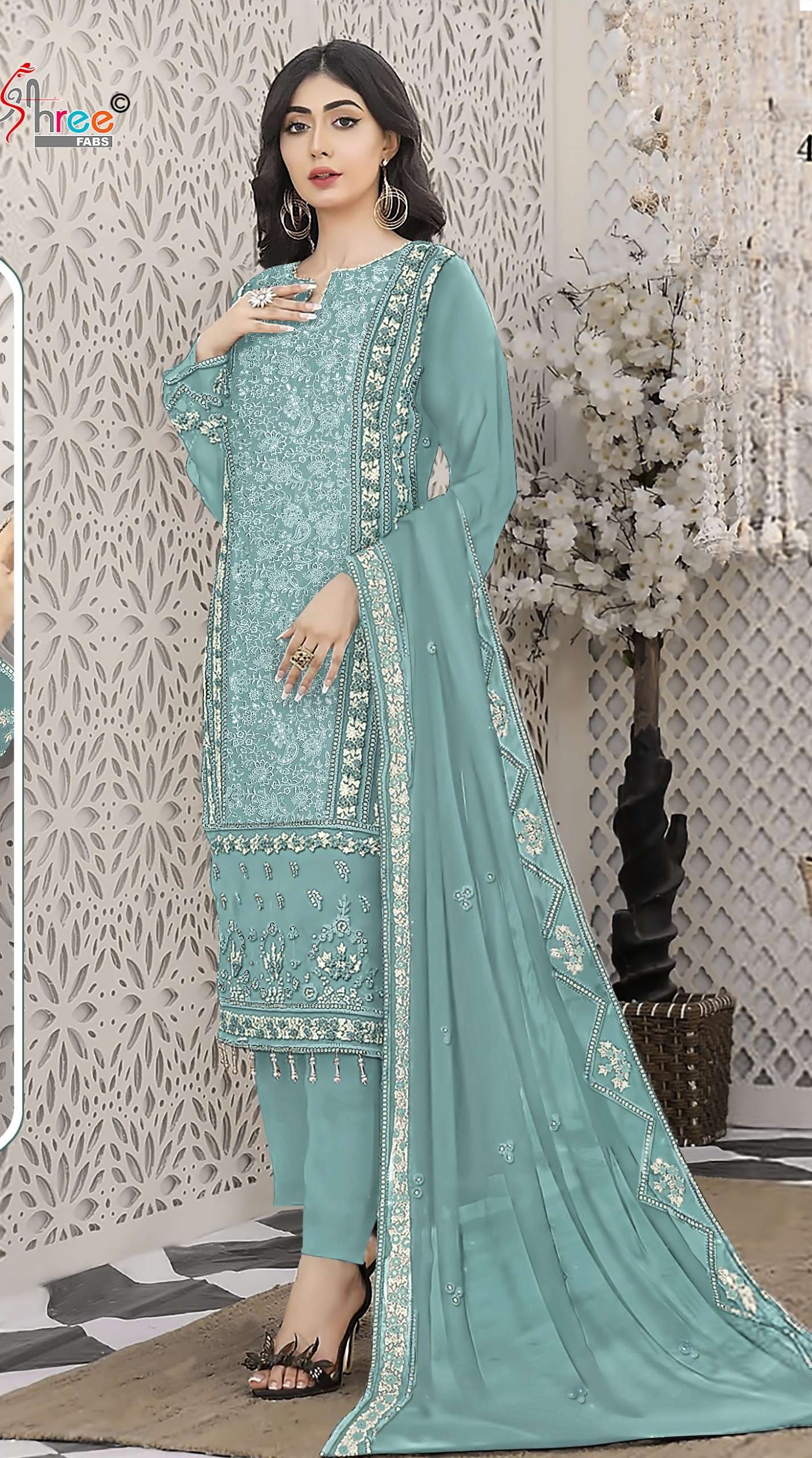 K507 by Shree fab faux jeorgett suit collection manufacturer surat 