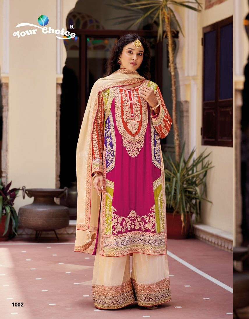 Kalkee by Your choice  Heavy Chinon suit collection manufacturer surat 