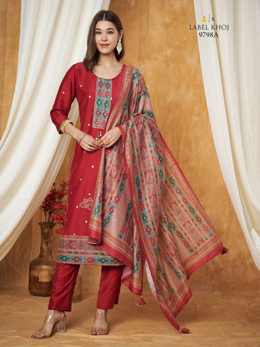 Khazana by  Label khoj  Top Bottom dupatta kurti collection manufacturer surat 