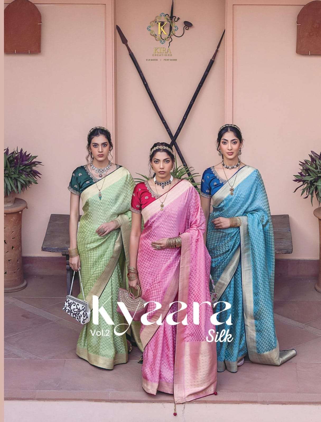Kyaara Vol 2 by Kira Pure Viscous saree collection manufacturer surat 