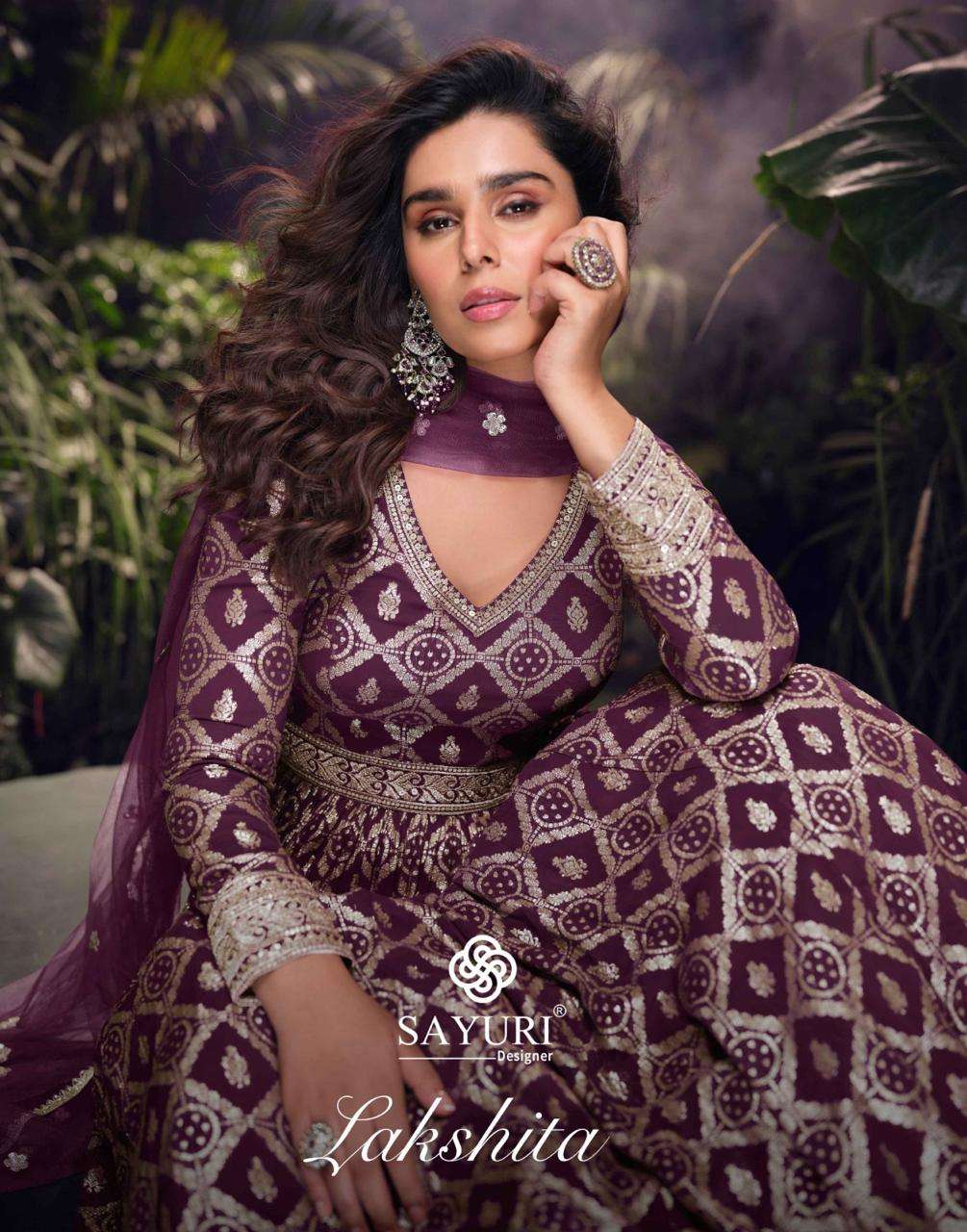 LAKSHITA by SAYURI DESIGNER PURE VISCOS JACQUARD SILK gown collection manufacturer surat 