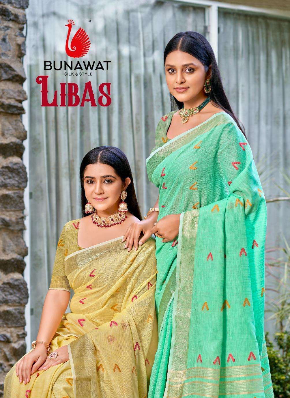 Libas by BUNAWAT Linen Cotton saree collection manufacturer surat 