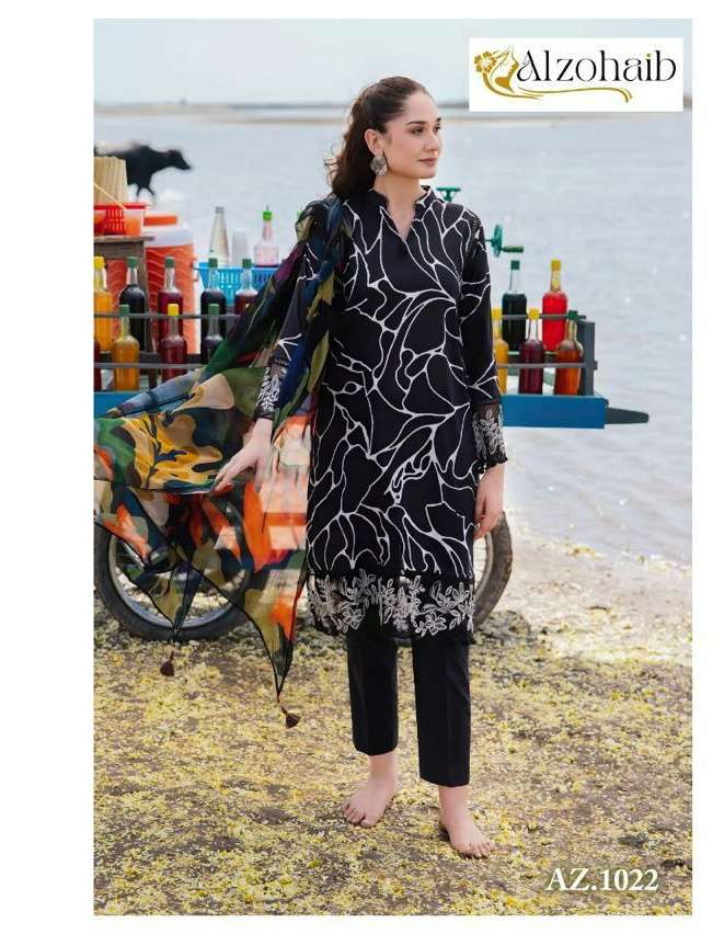 M BASIC D No 1022  by ALZOHAIB pure cotton suit collection manufacturer surat 