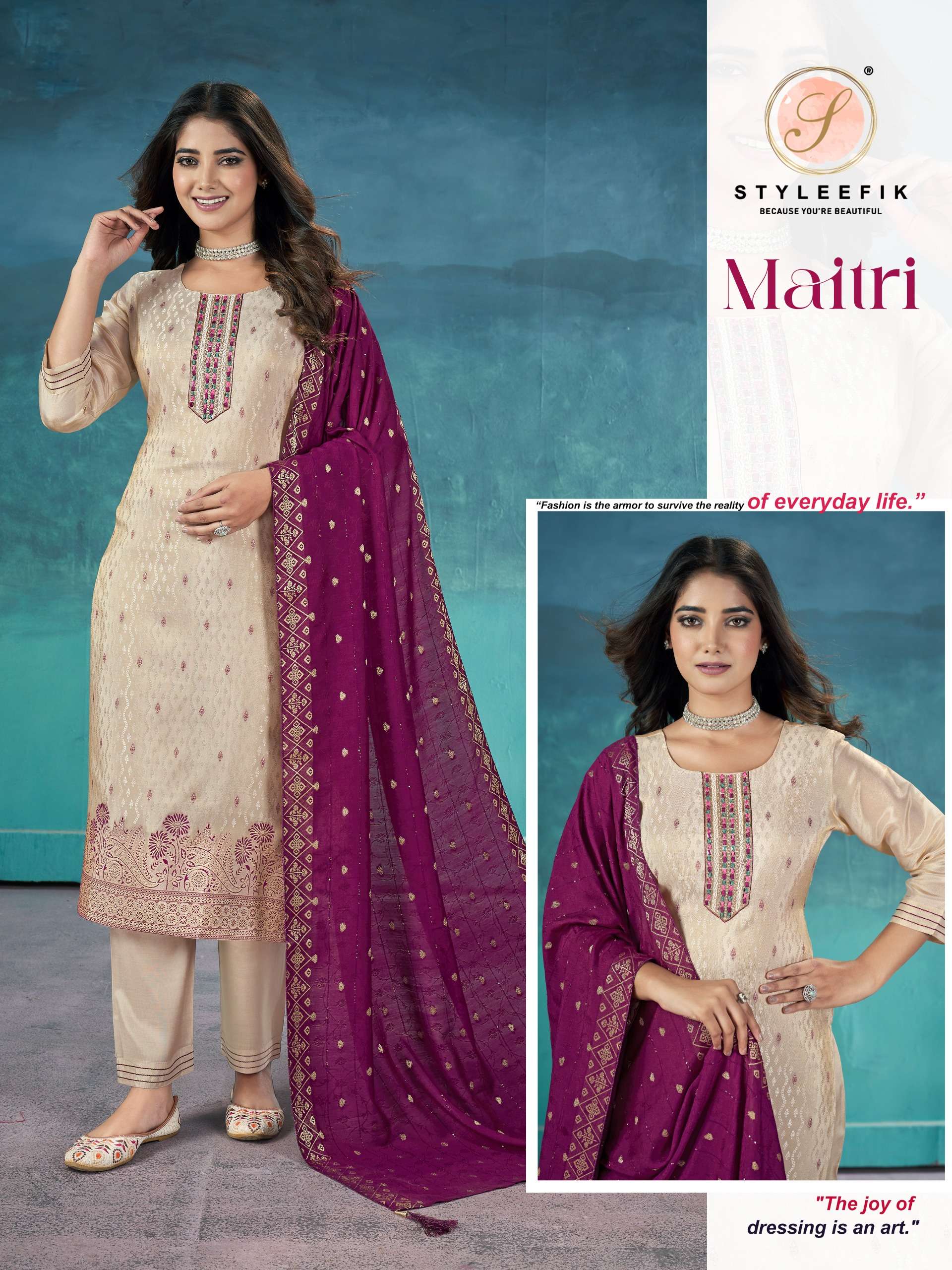 Maitree by style efiik  Pure Shimmer suit collection manufacturer surat 