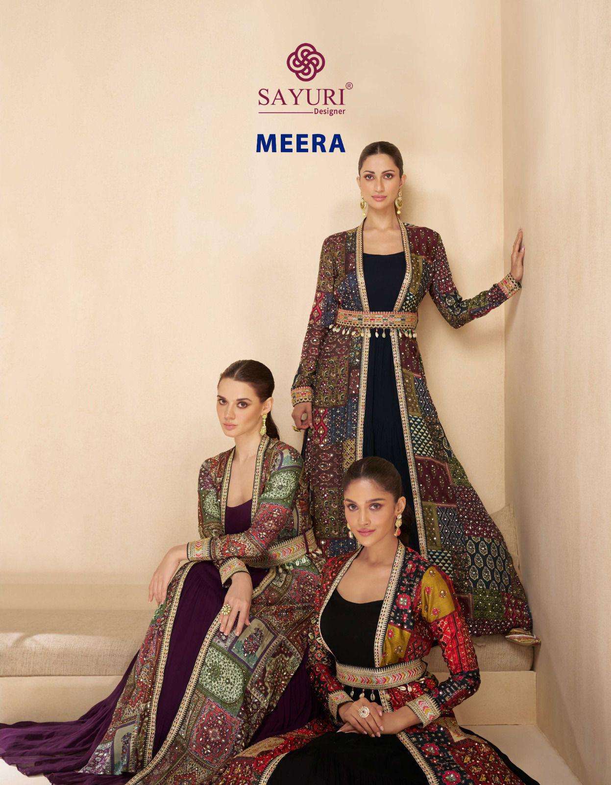 MEERA by SAYURI DESIGNER REAL GEROGETTE gown Collection manufacturer surat 