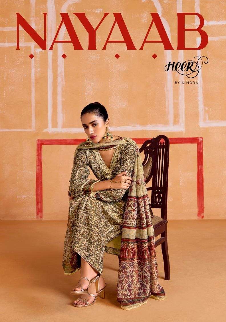 Nayaab Heer Series 9541 To 9546 by Kimora Banarasi suit collection manufacturer surat 