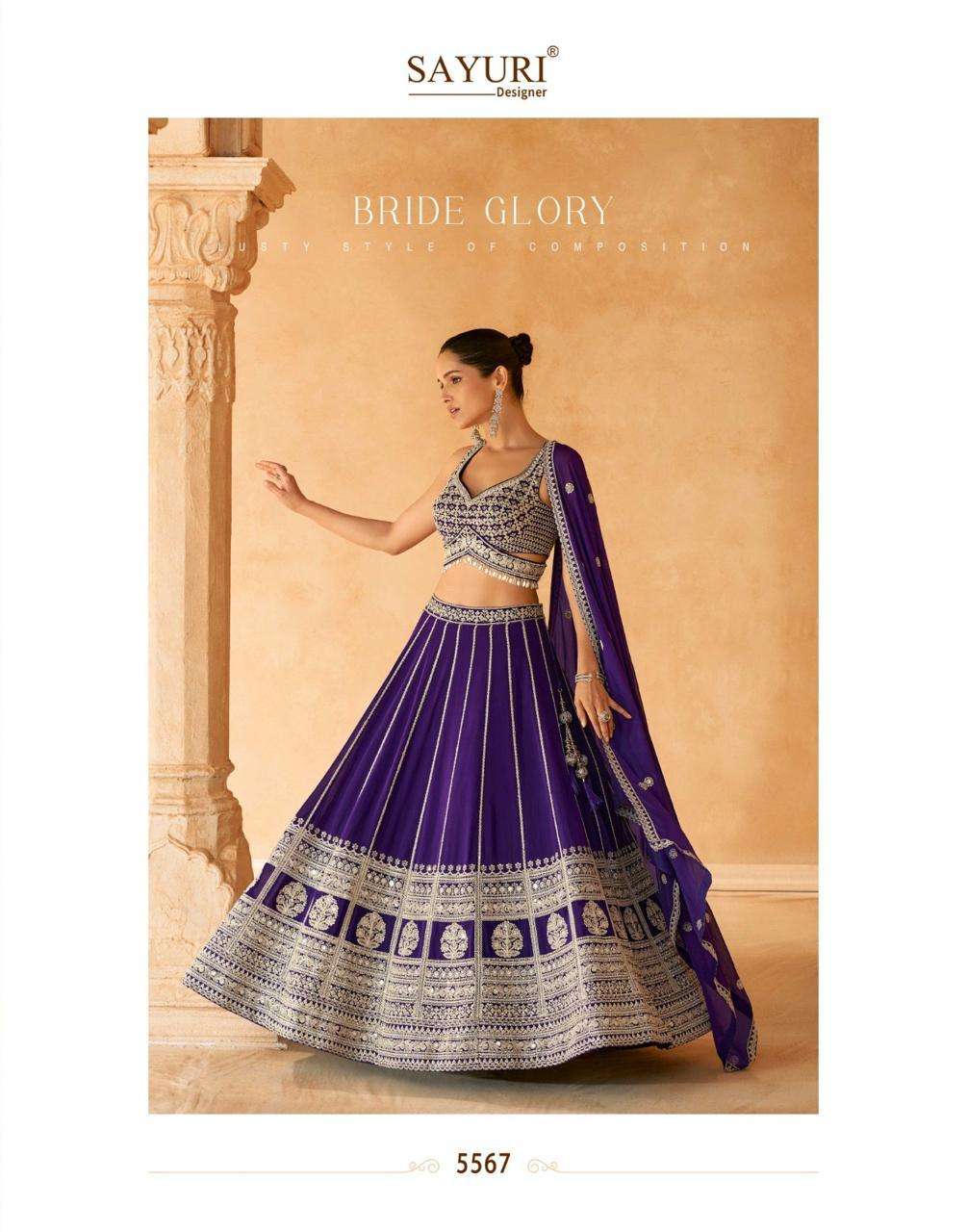 NAZAKAT by SAYURI DESIGNER REAL GEROGETTE lehenga choli collection manufacturer surat 