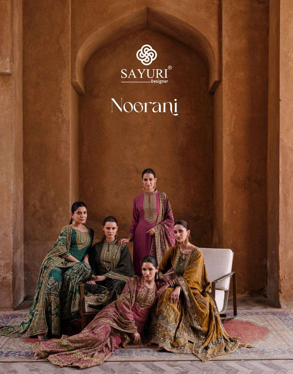 NOORANI by SAYURI DESIGNER CREP SILK suit collection manufacturer surat 