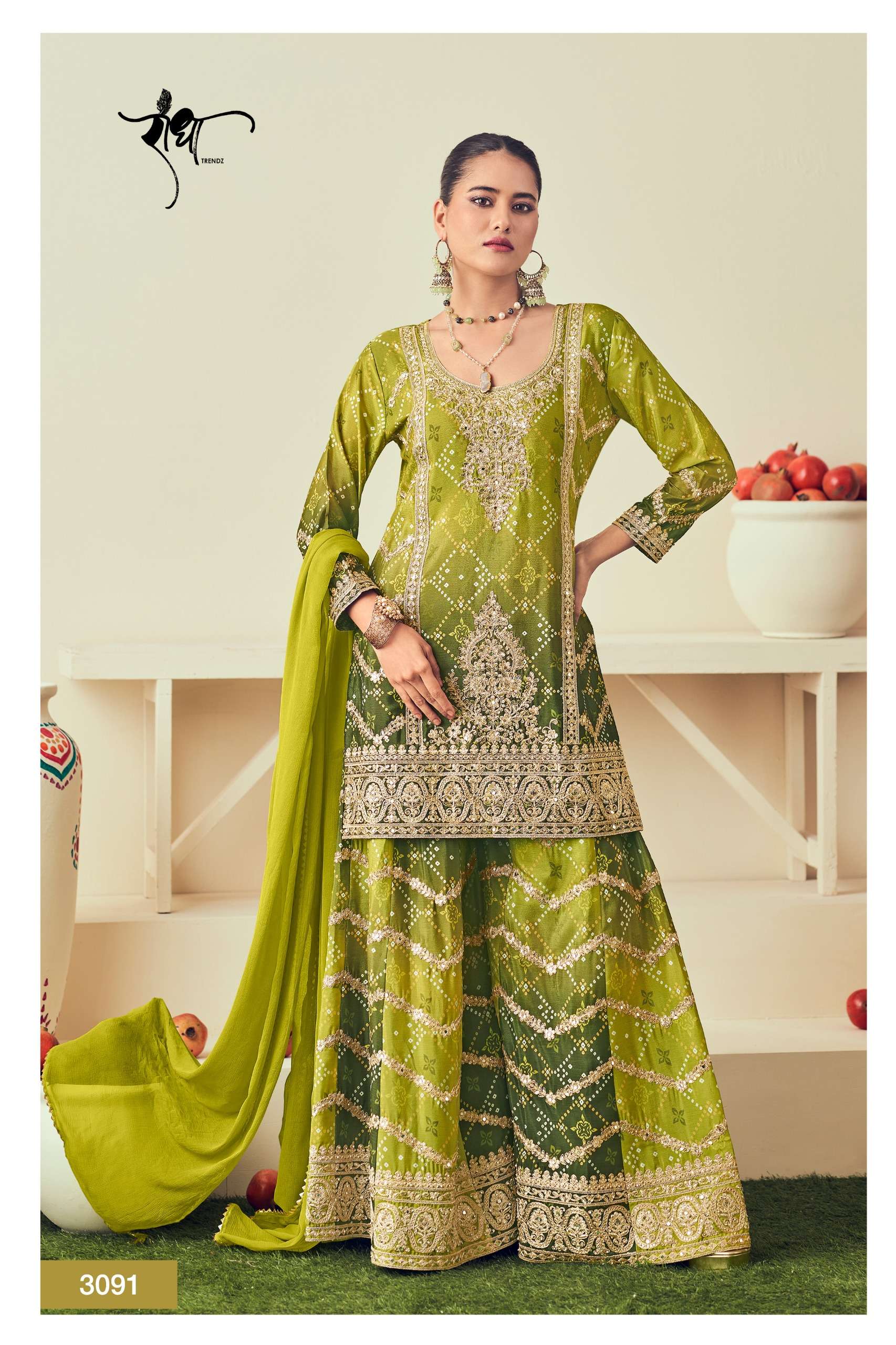 RAJMAHAL by RADHA TRENDZ PLAZO suit collection manufacturer surat 