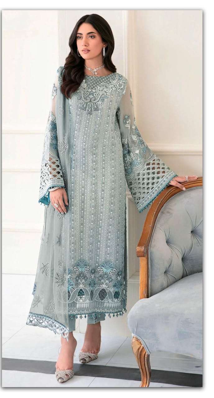 ROSE HAND CRAFT D NO  S 189 By SHANAYA fashion  FOX GEORGETTE suit collection manufacturer surat 