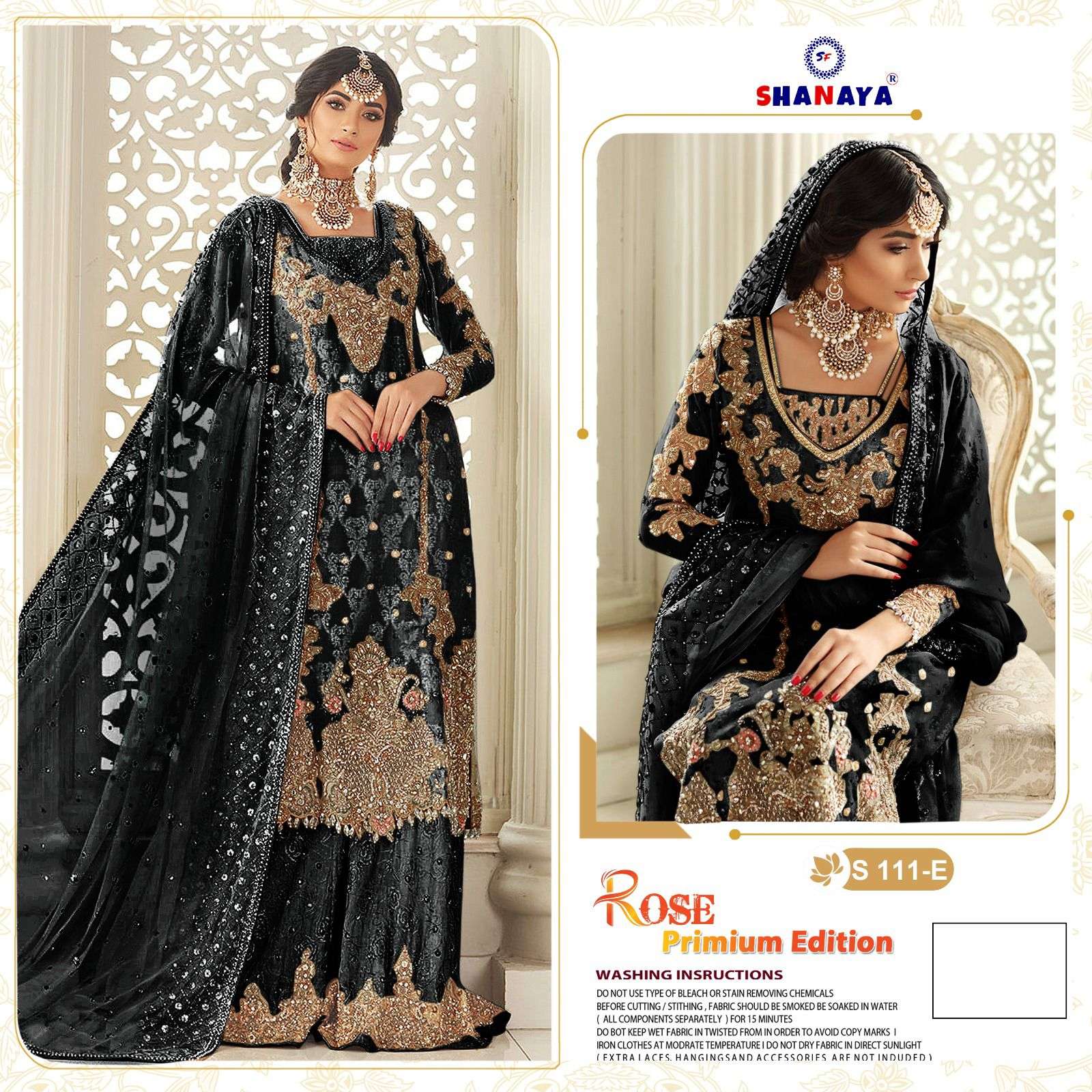 ROSE PREMIUM EDITION S 111D NO S 111 by SHANAYA FOX GEORGETTE  suit collection manufacturer surat 