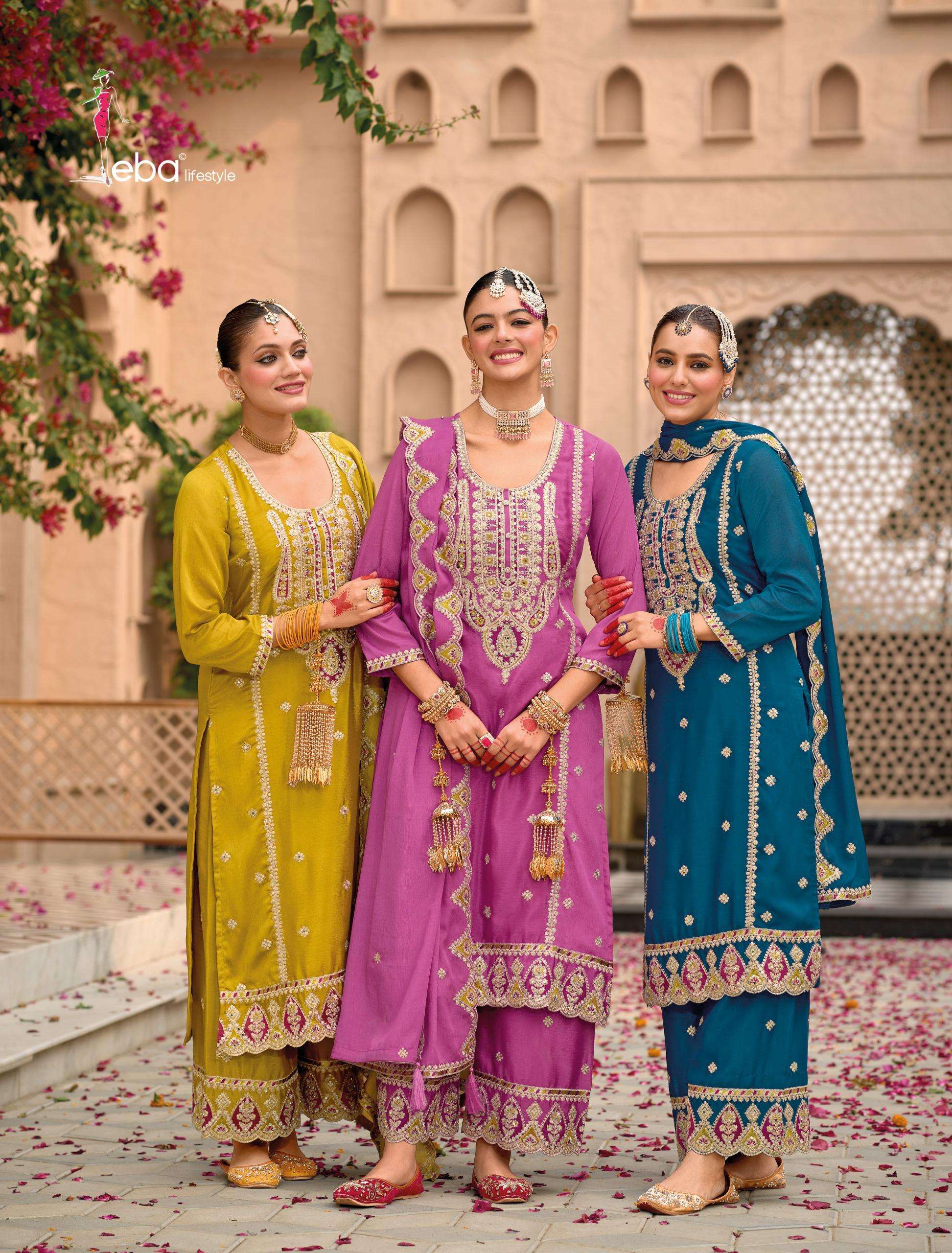 Sahaj by eba lifestyle  hevey Chinon suit collection manufacturer 