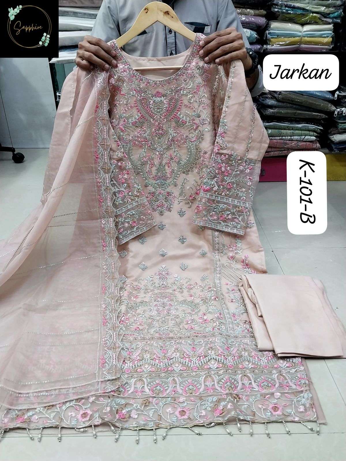 SAPPHIRE K 101 SERIES READYMADE PAKISTANI kurti collection manufacturer surat 