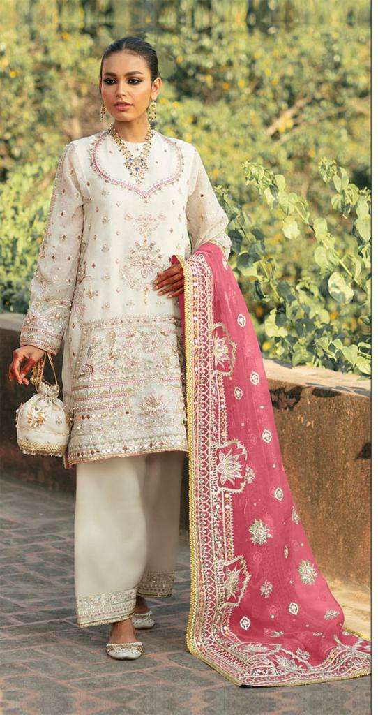 SHRADDHA D NO M 197 AB  by MUSHQ ORGANZA suit collection manufacturer surat 