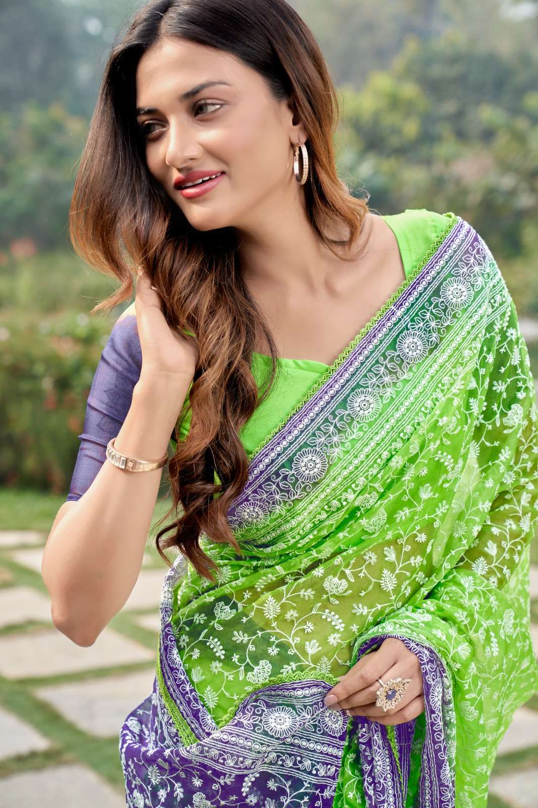 Srivani chikankari silk saree collection manufacturer surat 