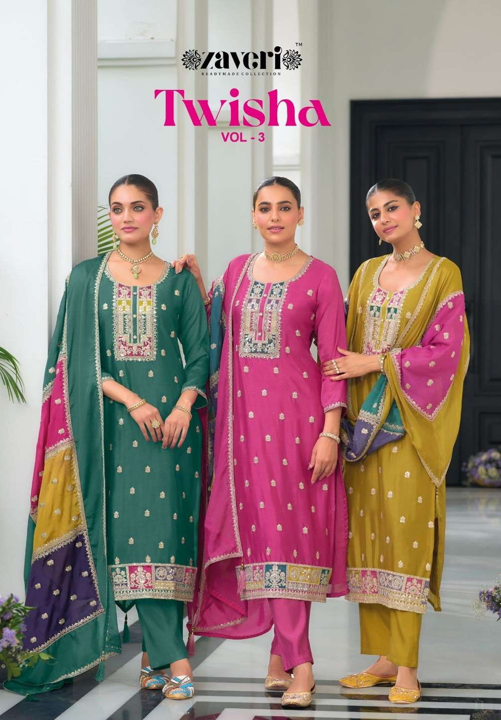  TWISHA VOL 3 by Zaveri fashion suit collection manufacturer surat 