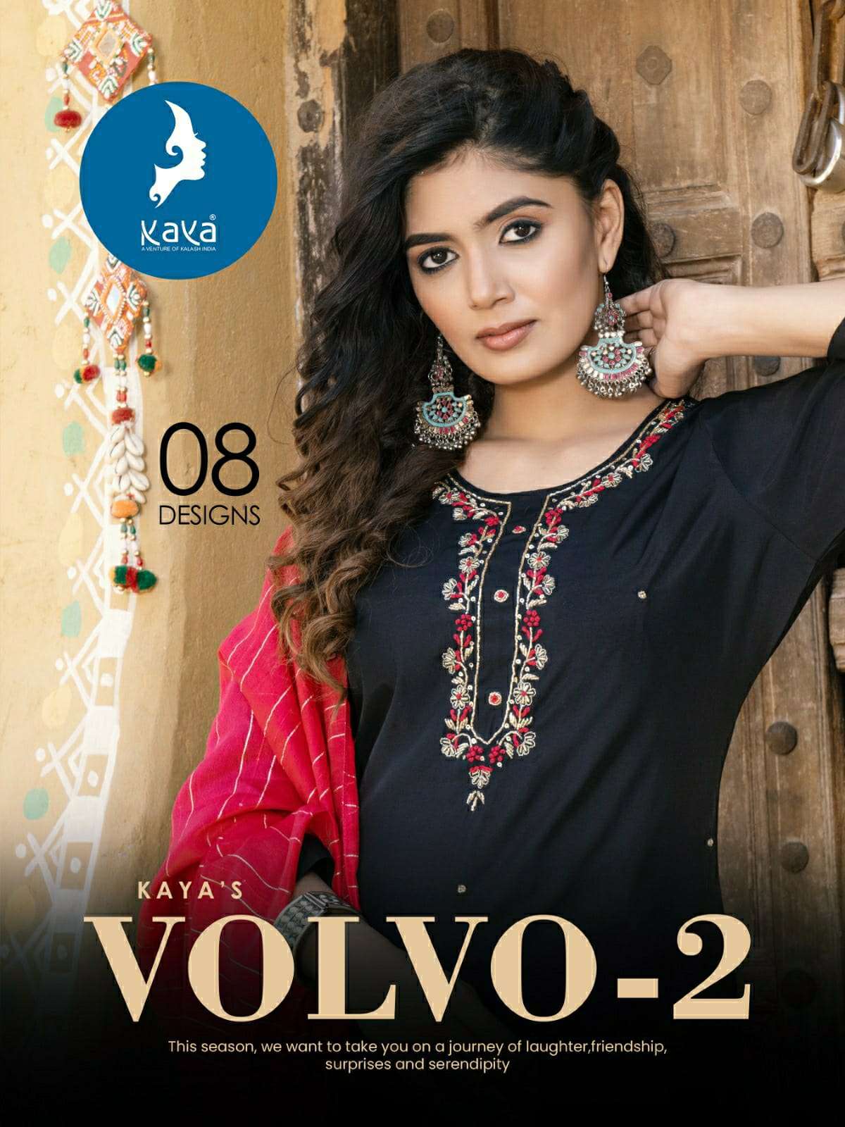 VOLVO 2 by KAYA KURTI ROMAN SILK  Kurti collection manufacturer surat