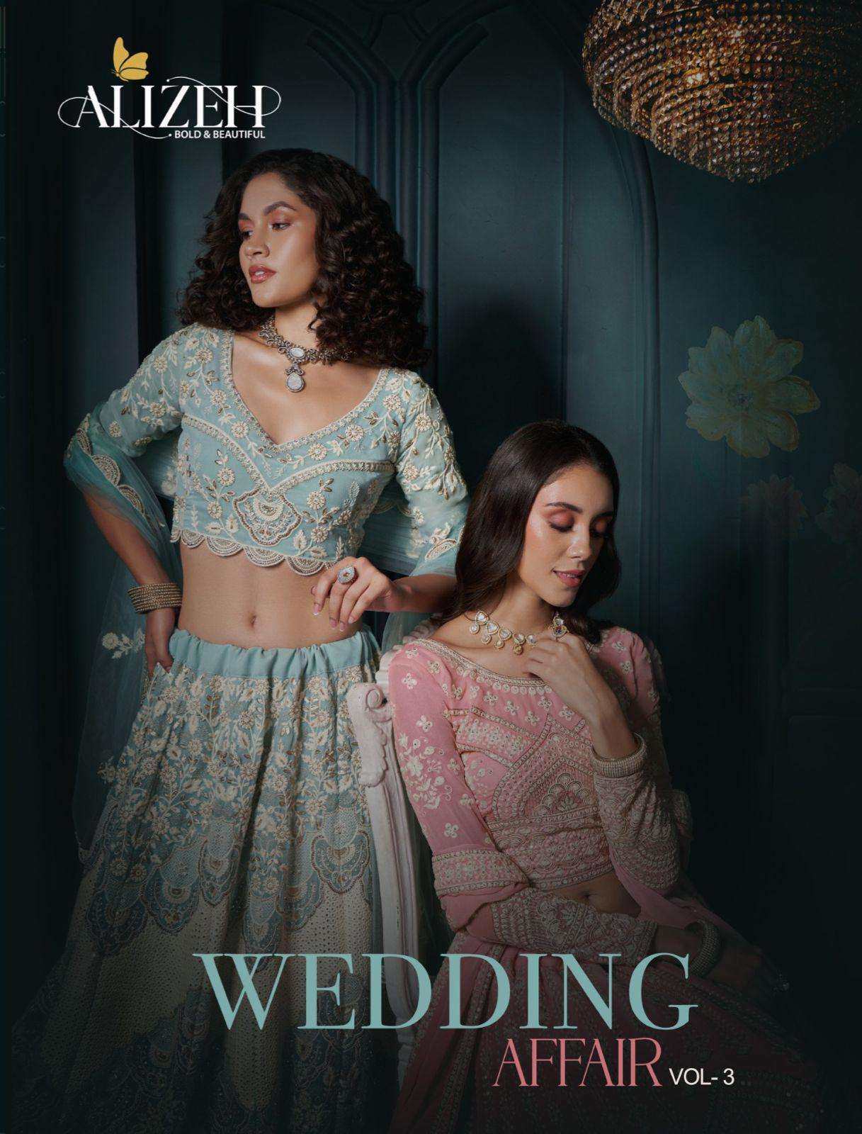WEDDING AFFAIR VOL 3 By ALIZEH  PREMIUM LEHENGA COLLECTION manufacturer surat 