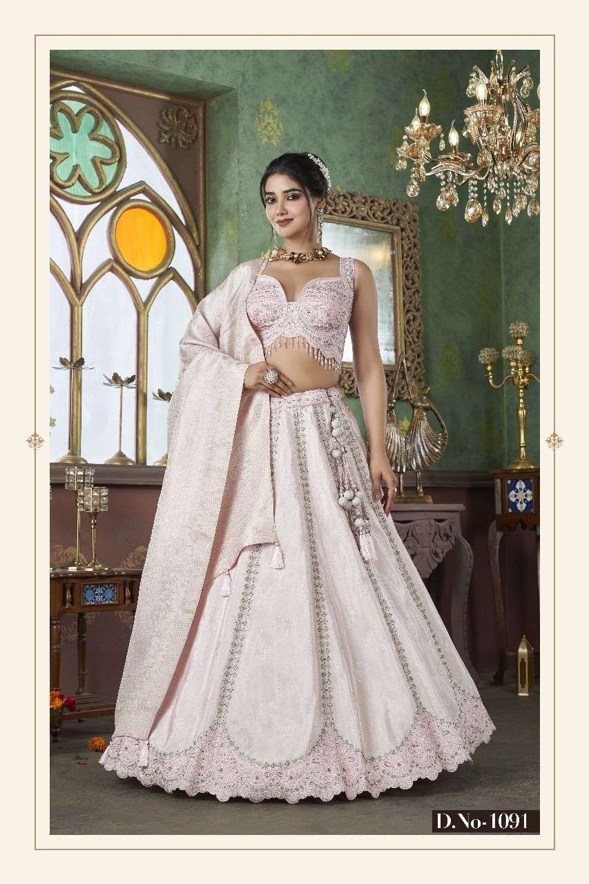 WEDS VOL 15 SERIES 1091 TO 1095  BANARASI SILK lehenga choli collection manufacturer surat 