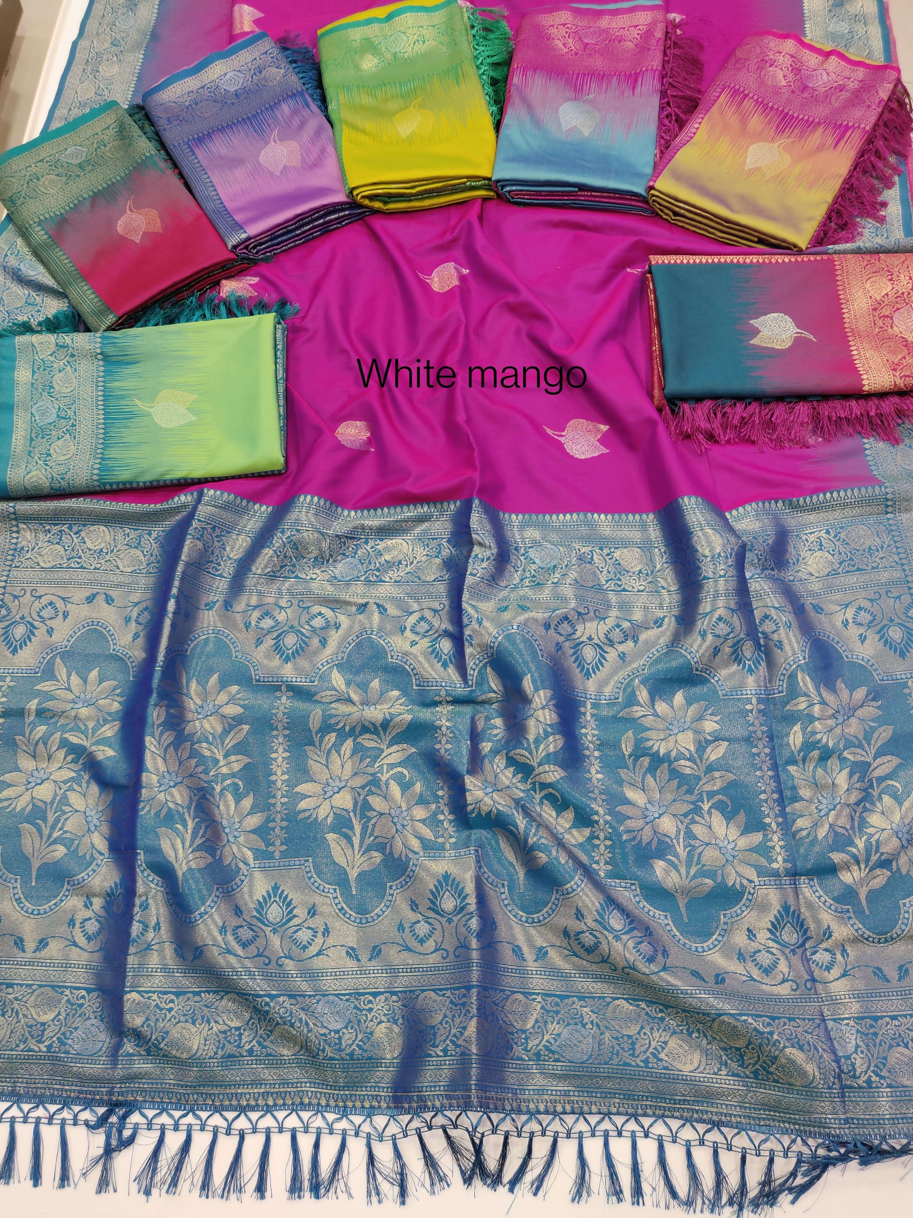 White Mango by RajPath Soft Silk saree creation manufacturer surat 