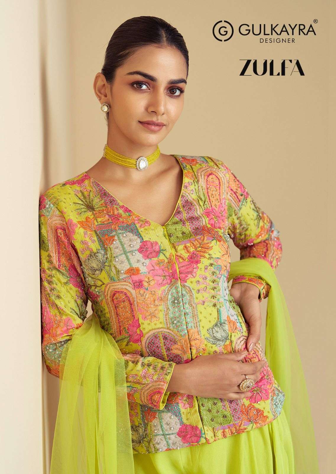 ZULFA by Gulkayra Deaigner  Pure Chinon suit collection manufacturer surat 