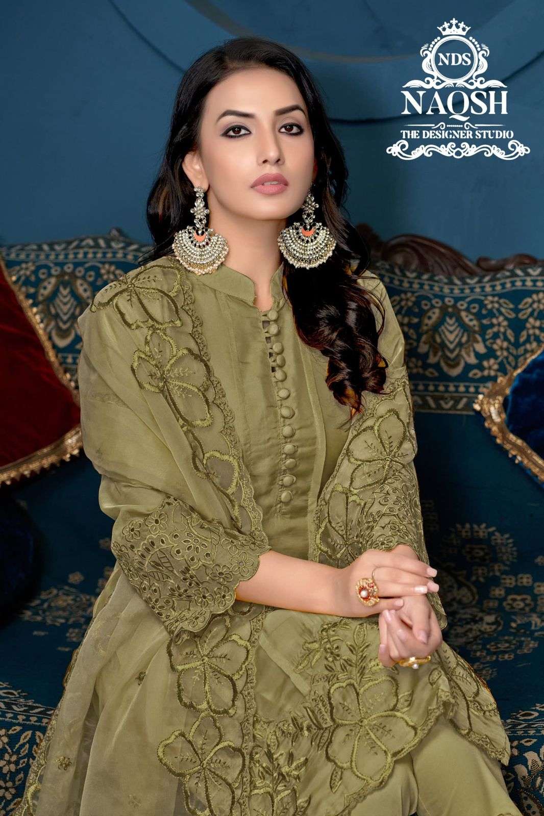 15018 by NAQSH DESIGNER STUDIO  soft organza kurti collection manufacturer surat 