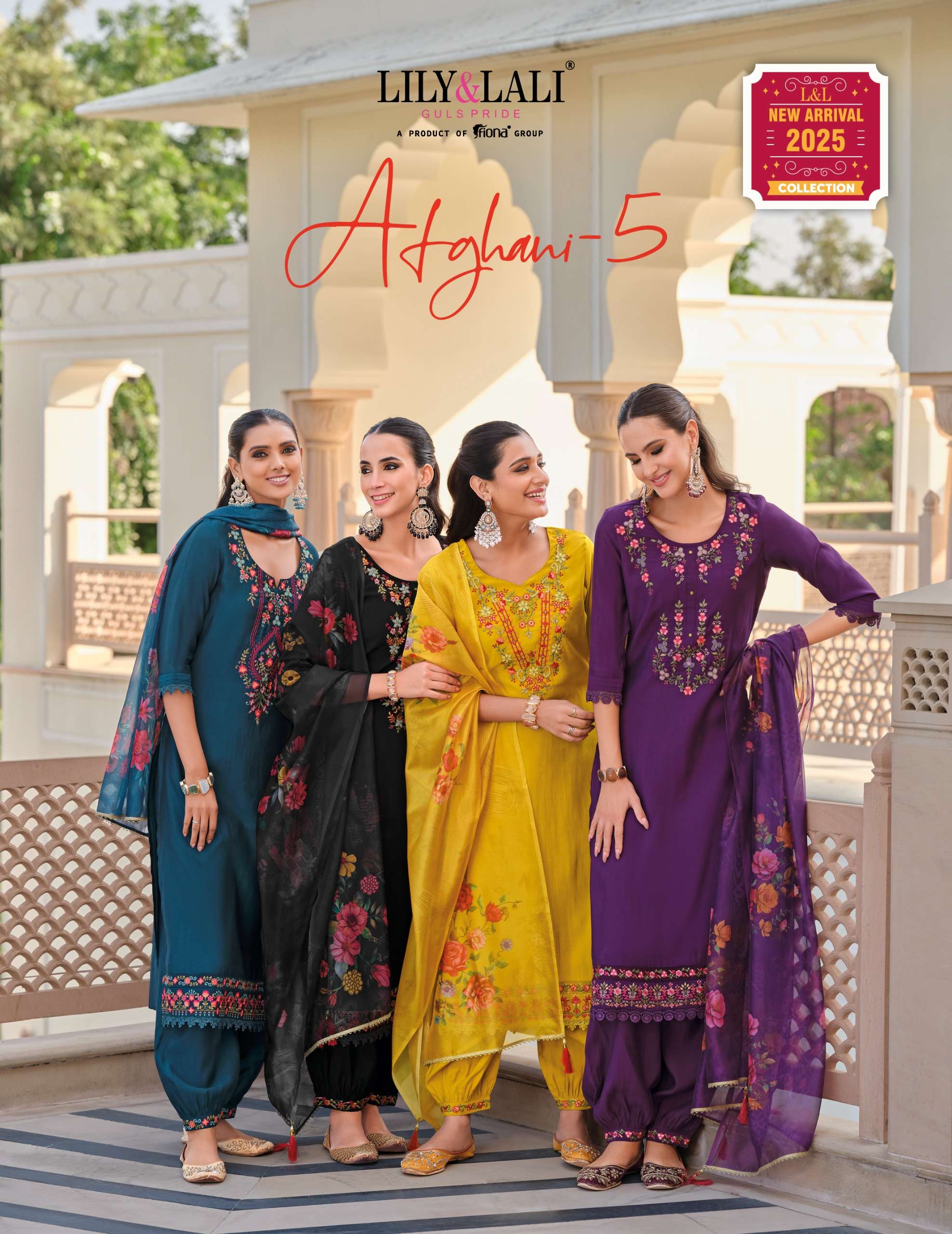 AFGHANI 5 by LILY  LALI cotton suit collection manufacturer surat 