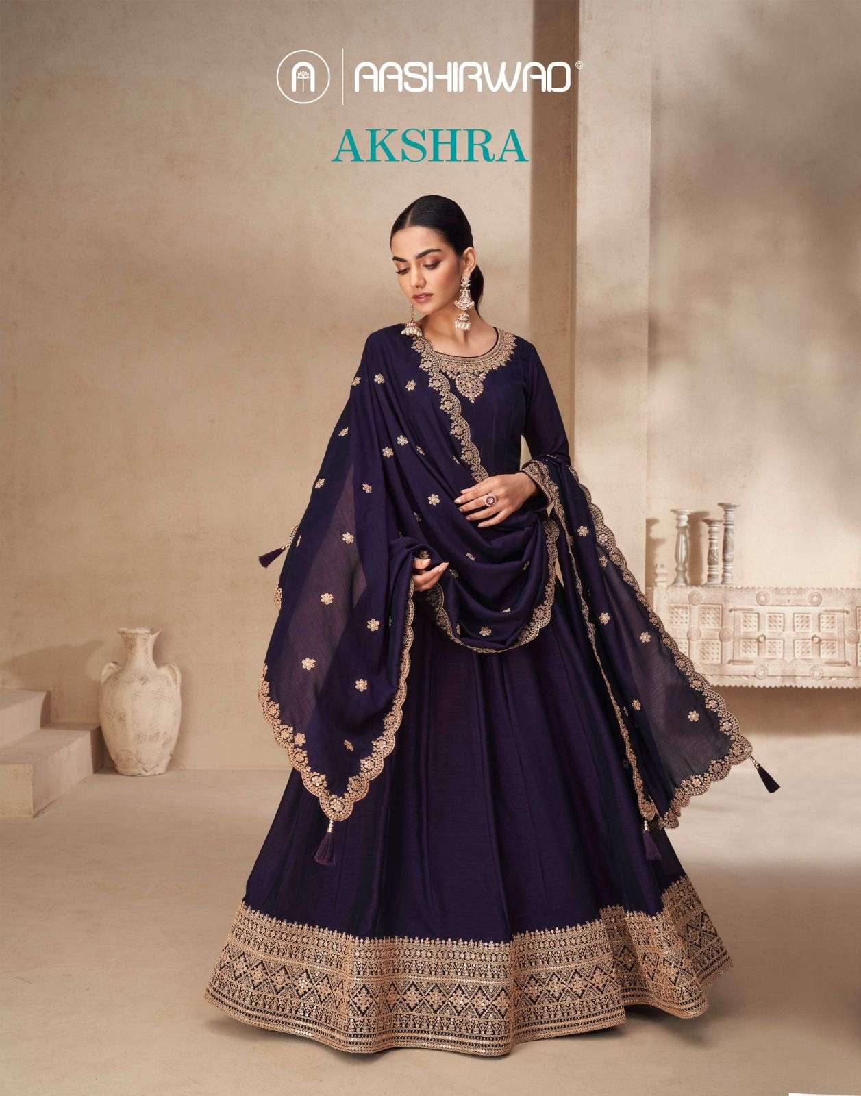 AKSHARA by AASHIRWAD CREATION  PREMIUM SILK gown collection manufacturer surat 